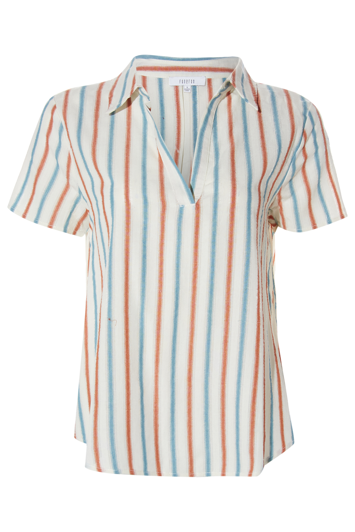 Collared Stripe Top