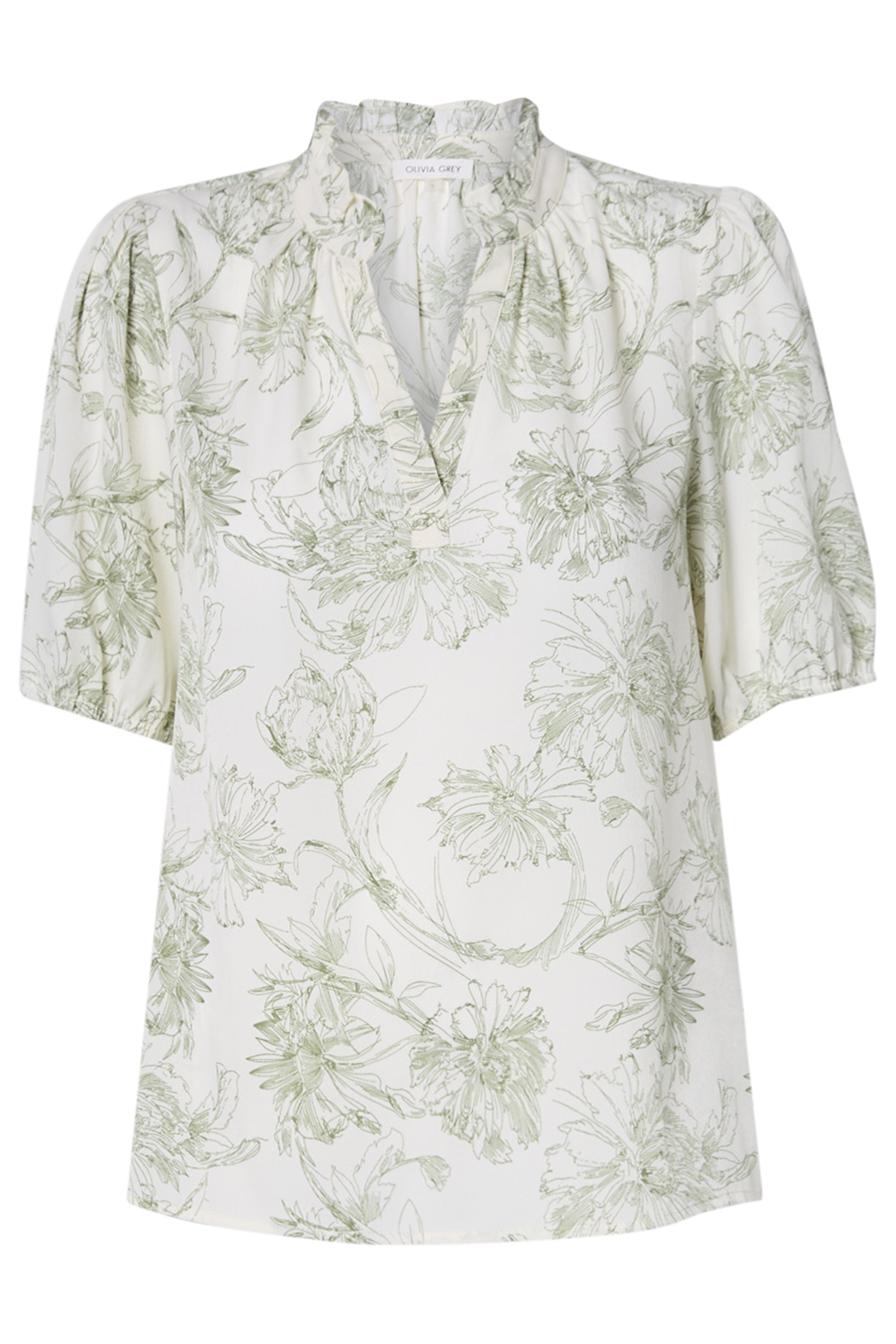 Printed Split Neck Blouse