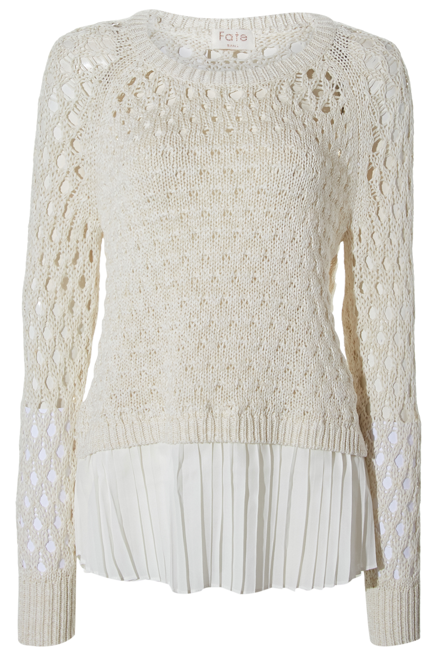 Open Knit Contrast Sweater