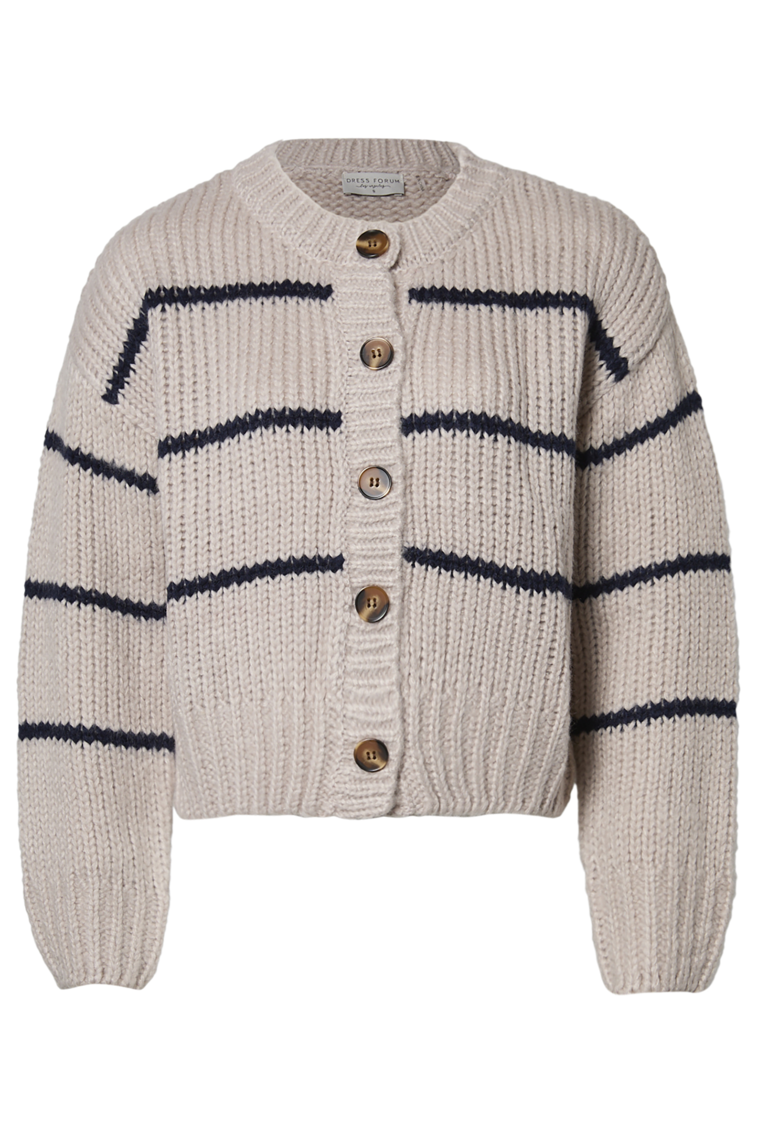 Fluffy Striped Cardigan