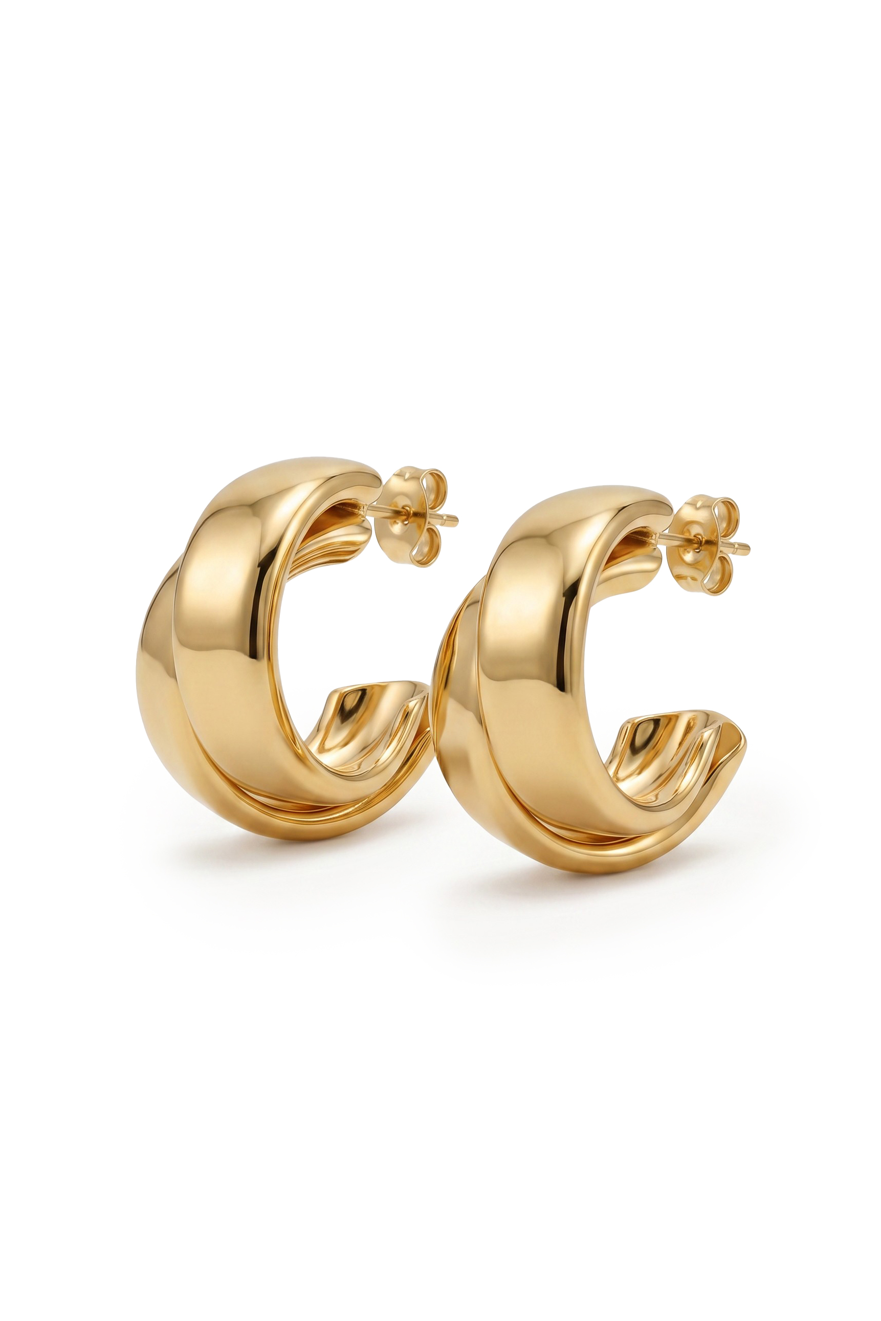 Chunky Double-Layered Hoops