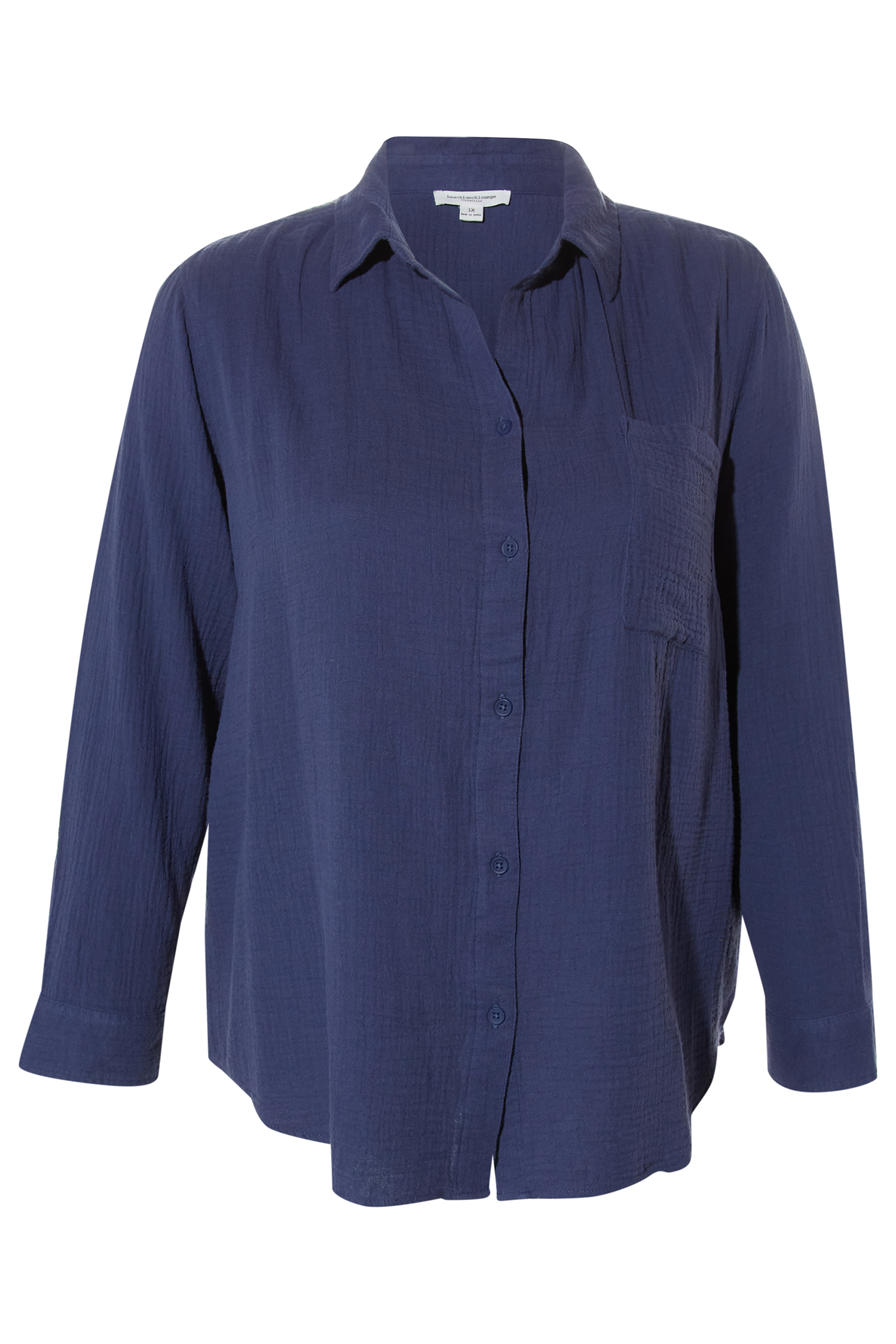 Beach Lunch Lounge Single Pocket Button Up