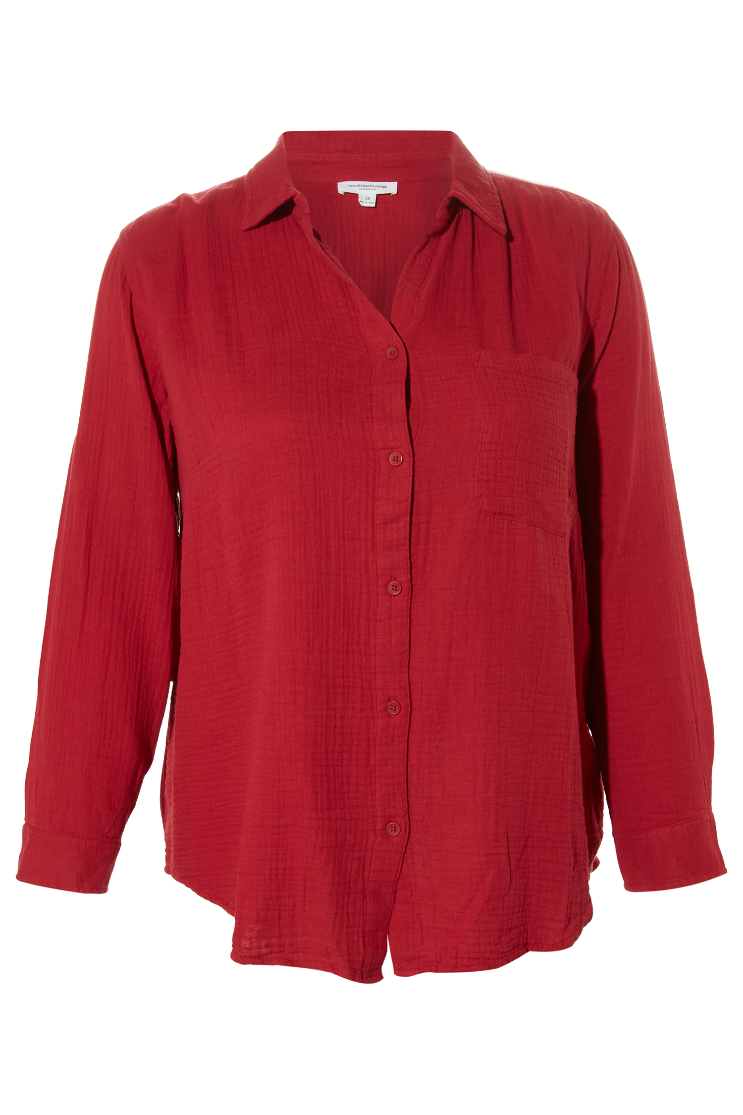 Beach Lunch Lounge Single Pocket Button Up
