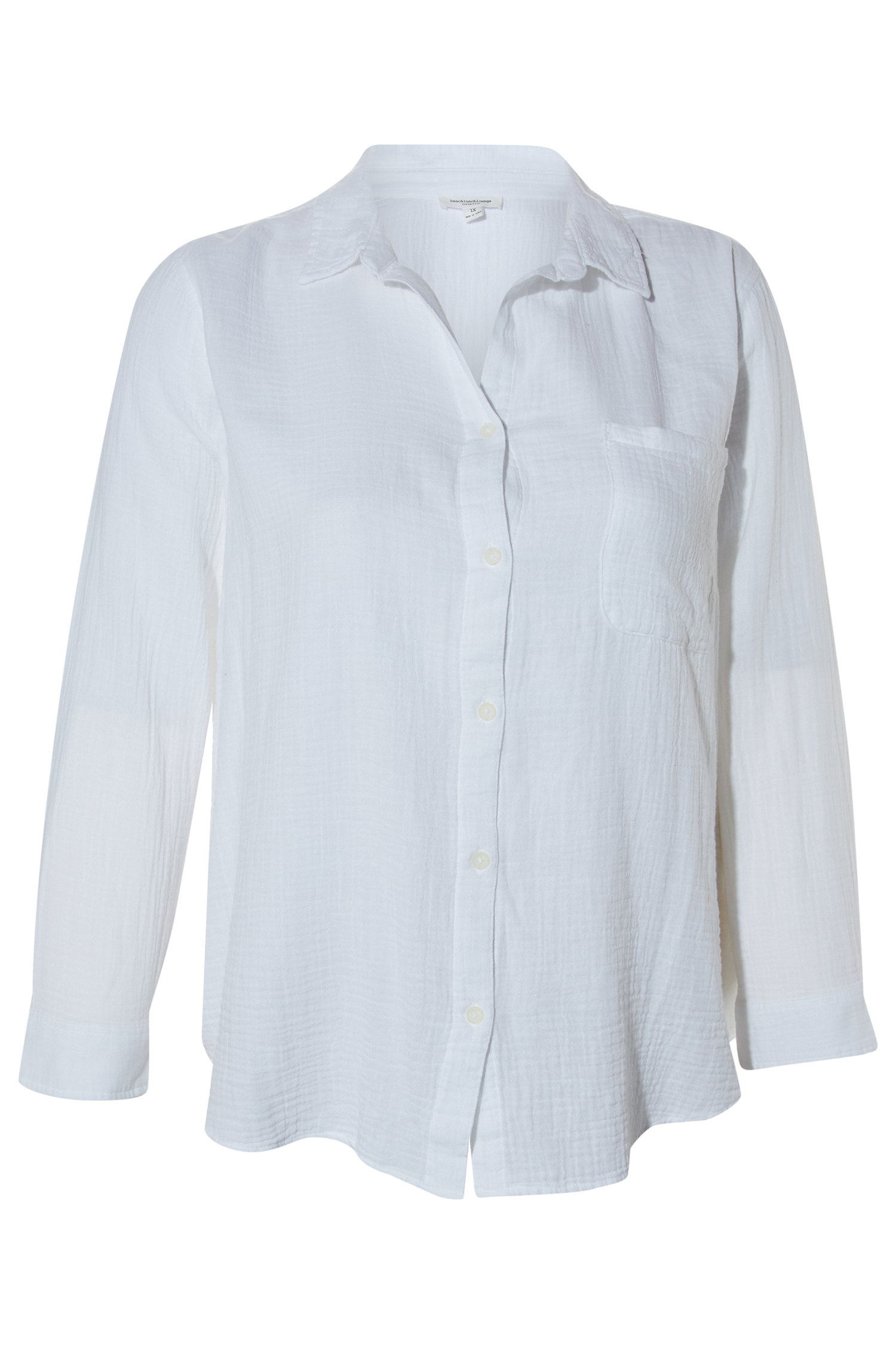 Beach Lunch Lounge Single Pocket Button Up