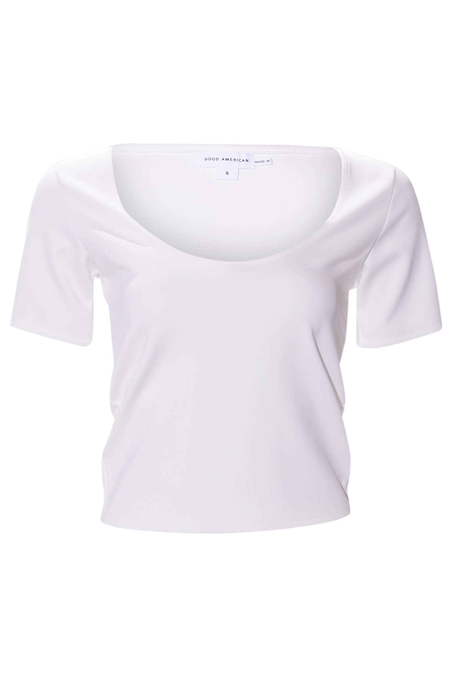Good American Scuba Scoop Crop Tee