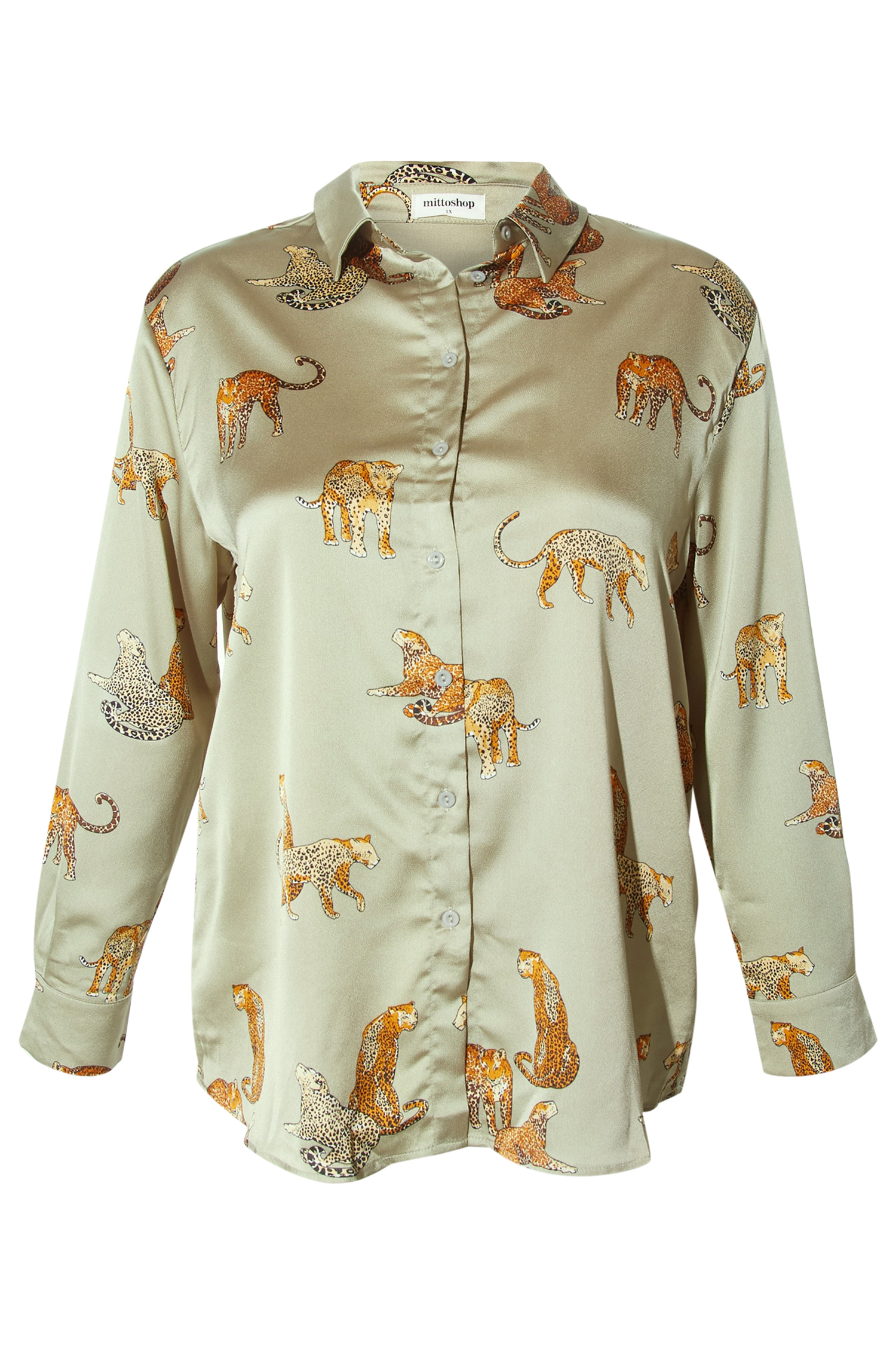 Cheetah Printed Button Up Shirt