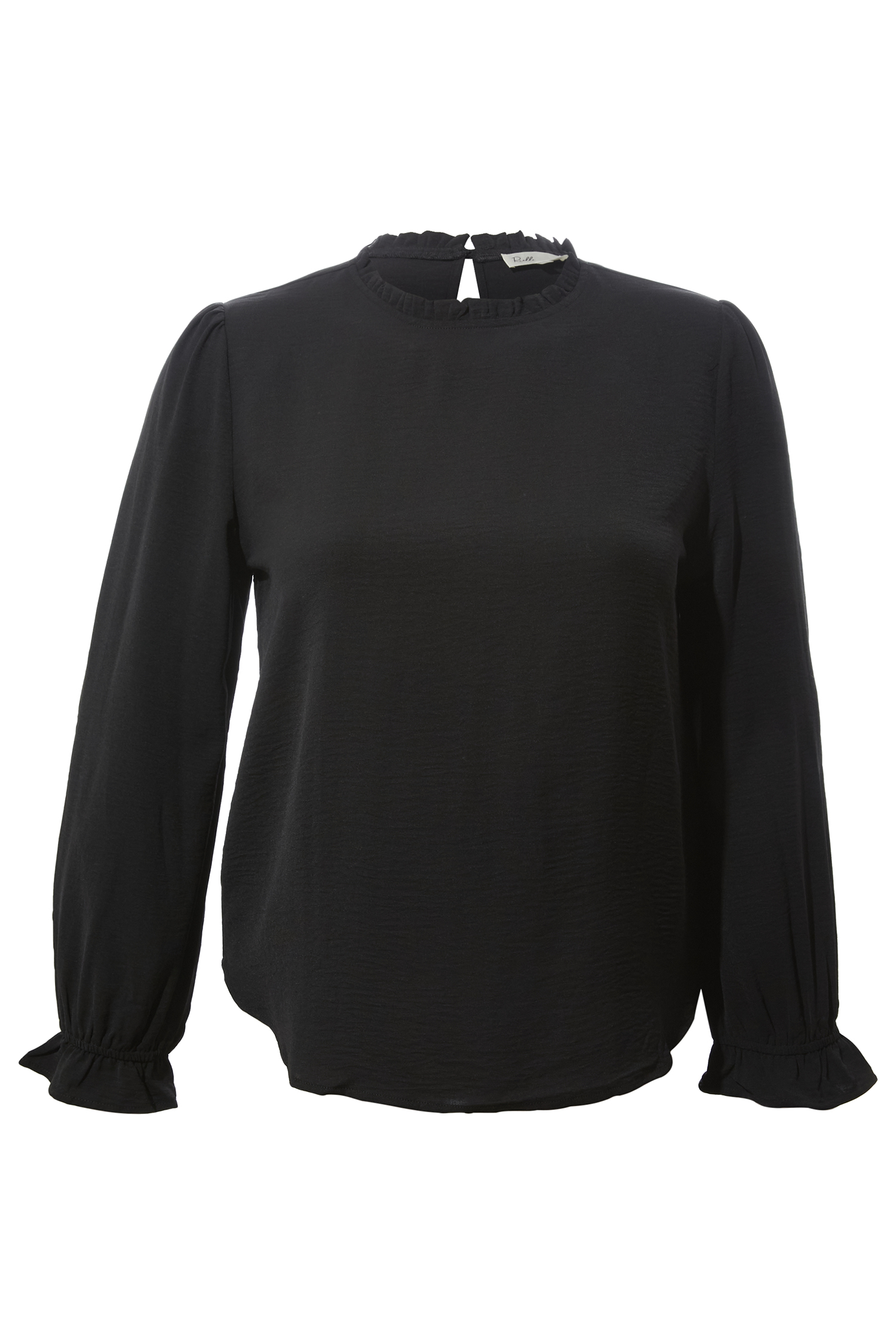 Mock Neck Ruffle Detail Blouse