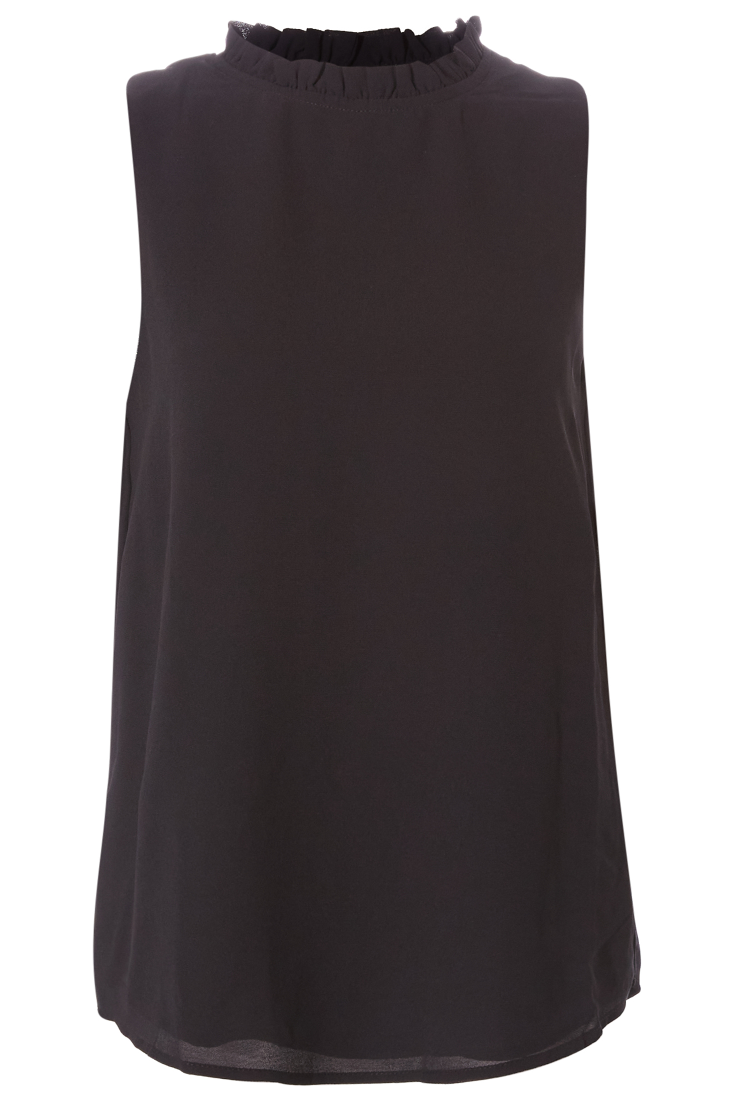Mock Neck Sleeveless Blouse