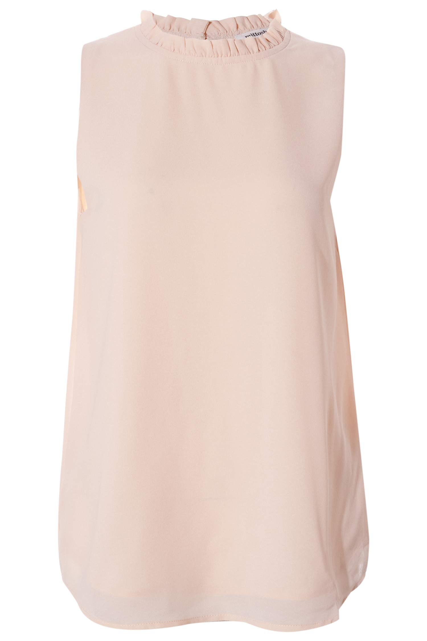 Mock Neck Sleeveless Blouse