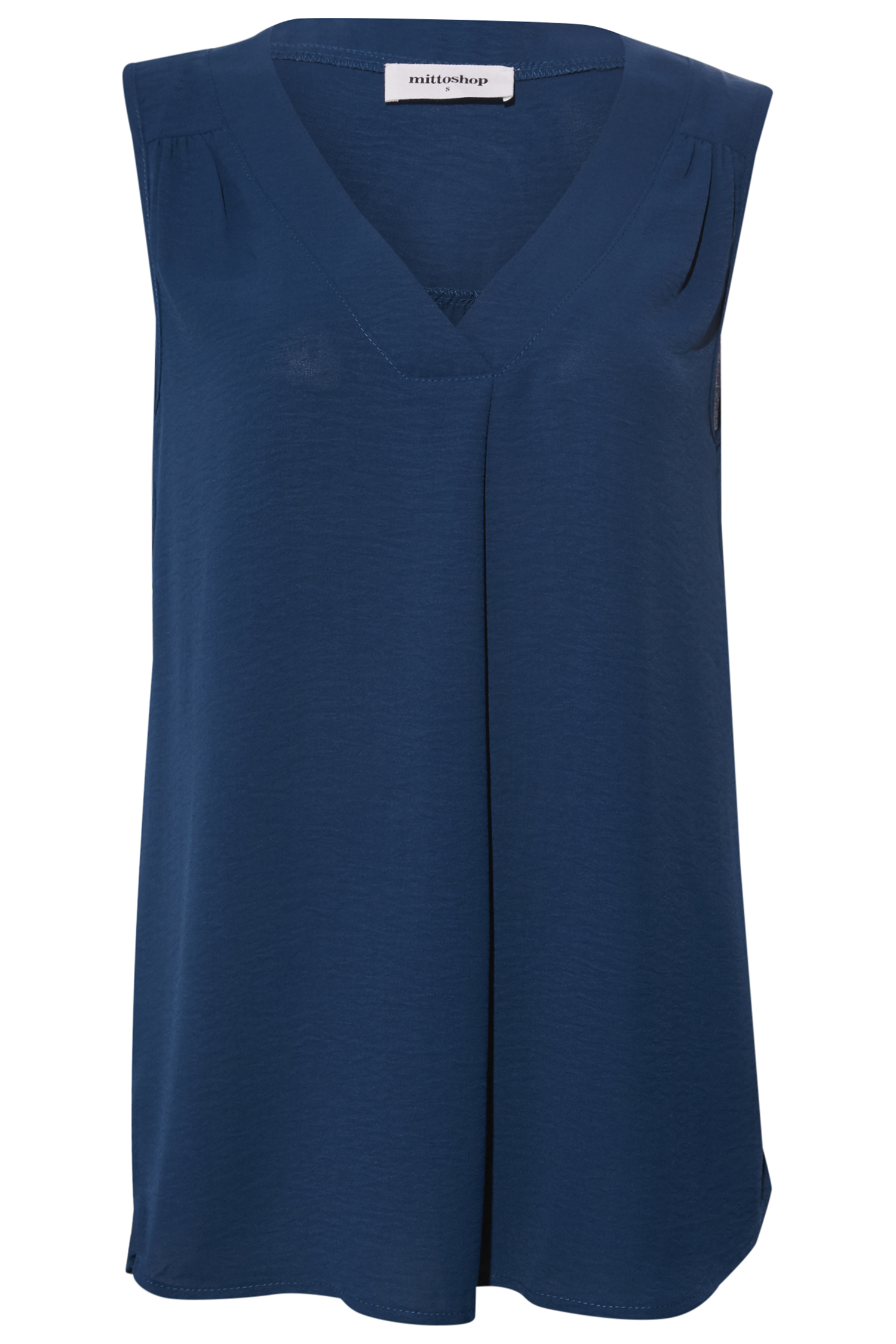 Front Pleat V-Neck Top
