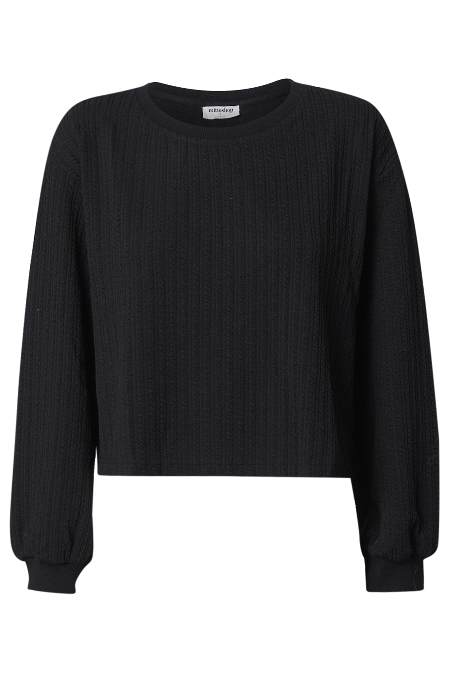Textured Crop Sweater