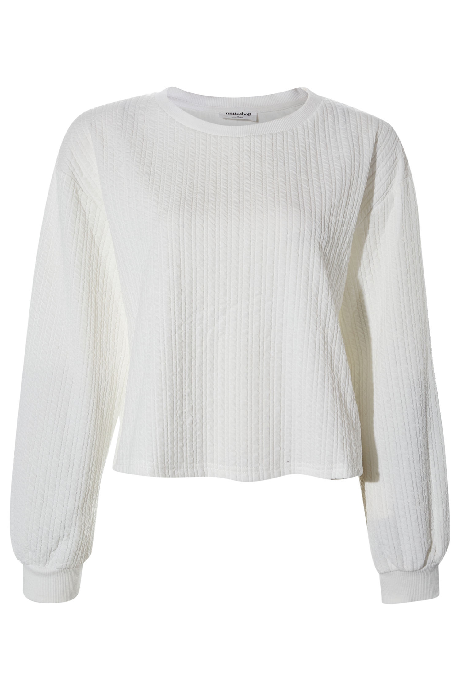 Textured Crop Sweater