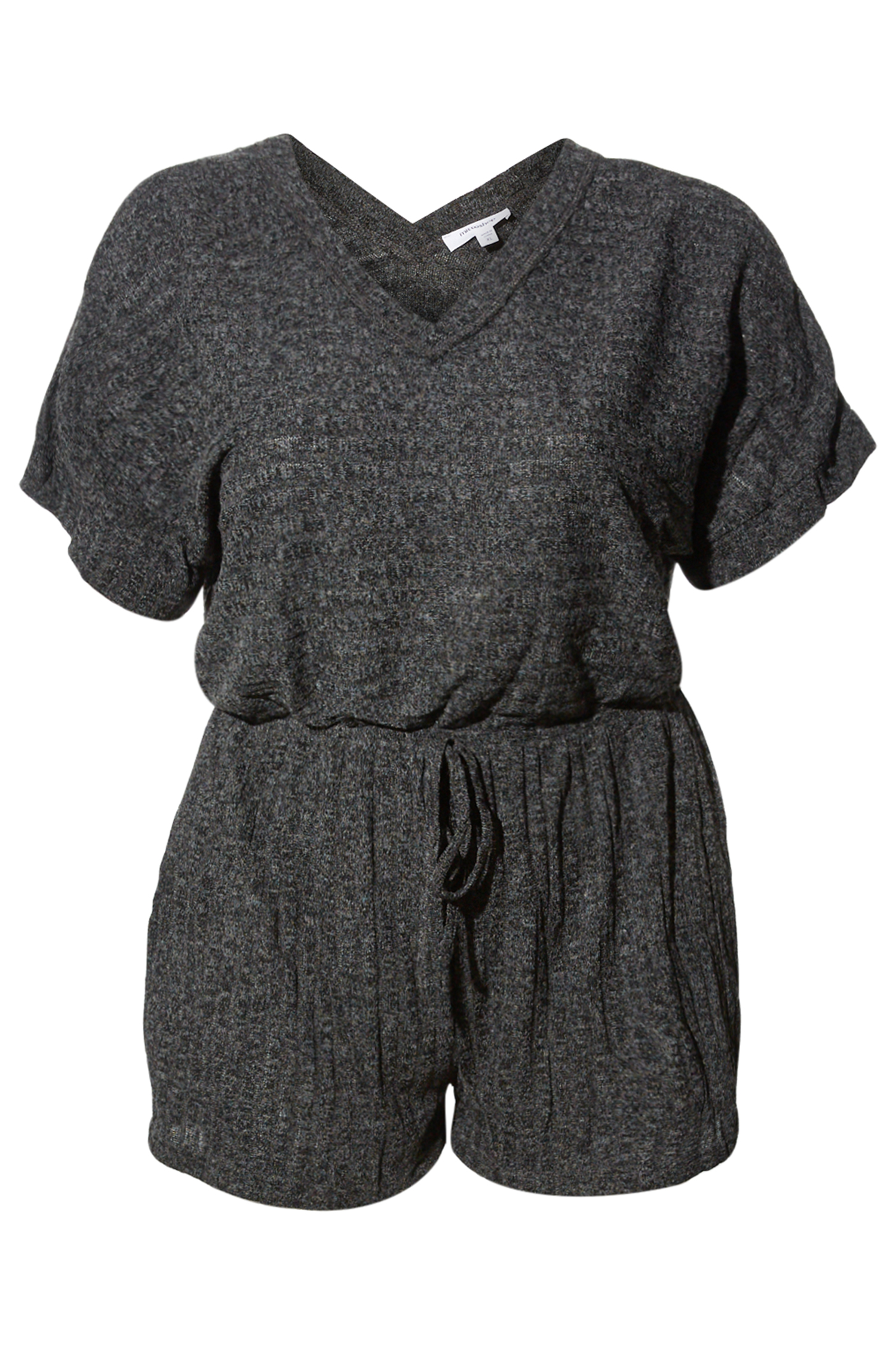 V-Neck Textured Romper