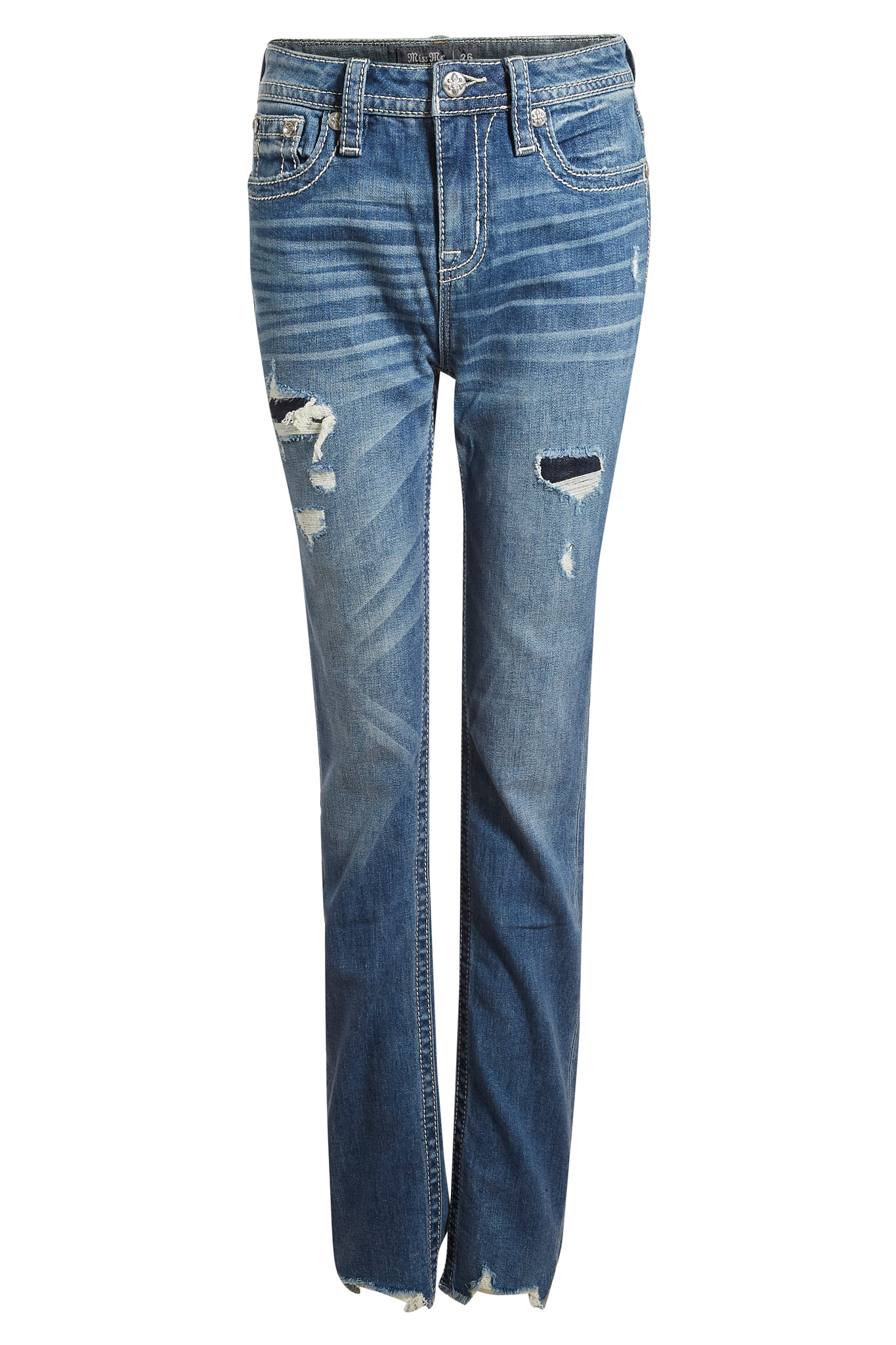 Distressed Slim Straight Jean