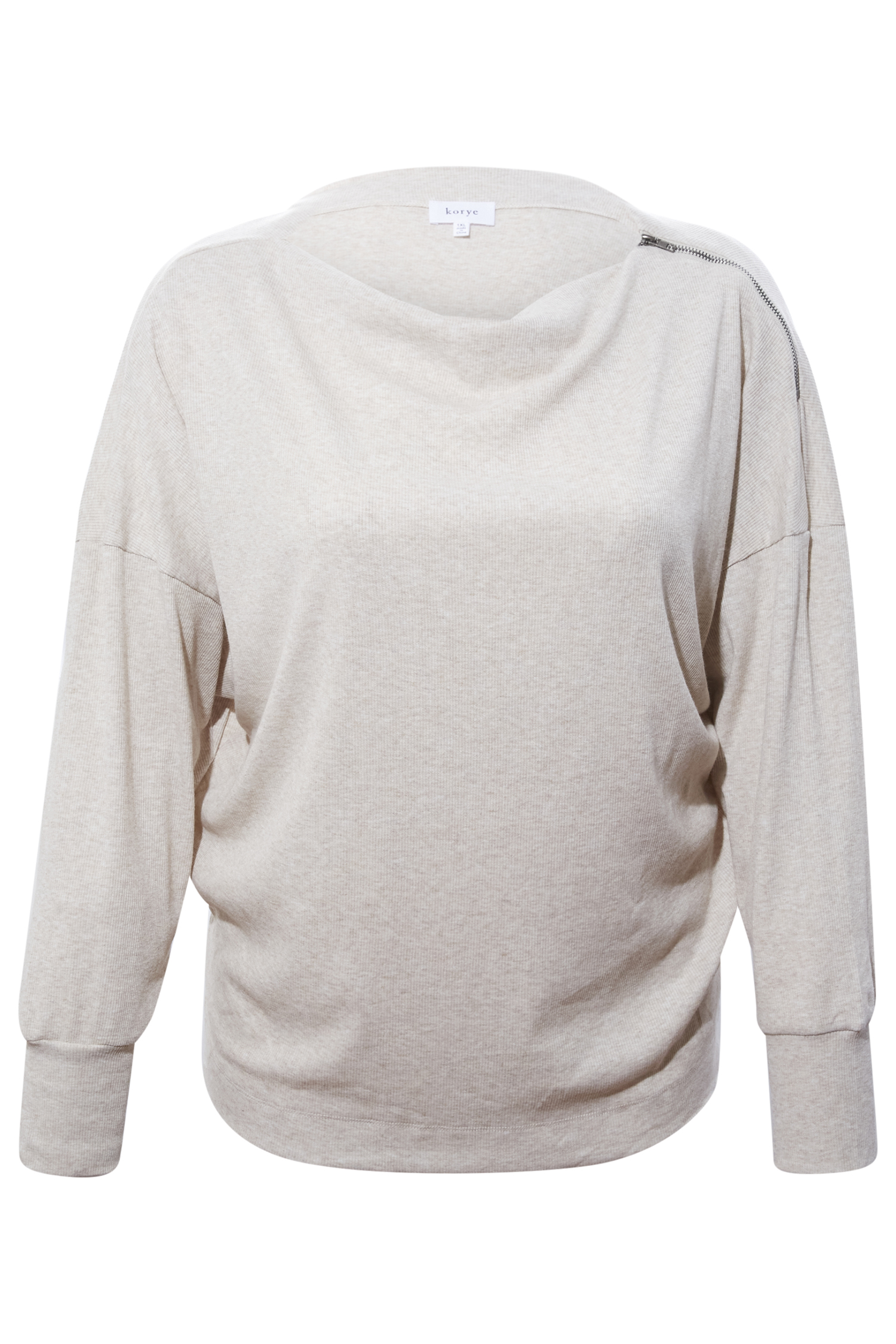 Ribbed Side-Zip Knit Top