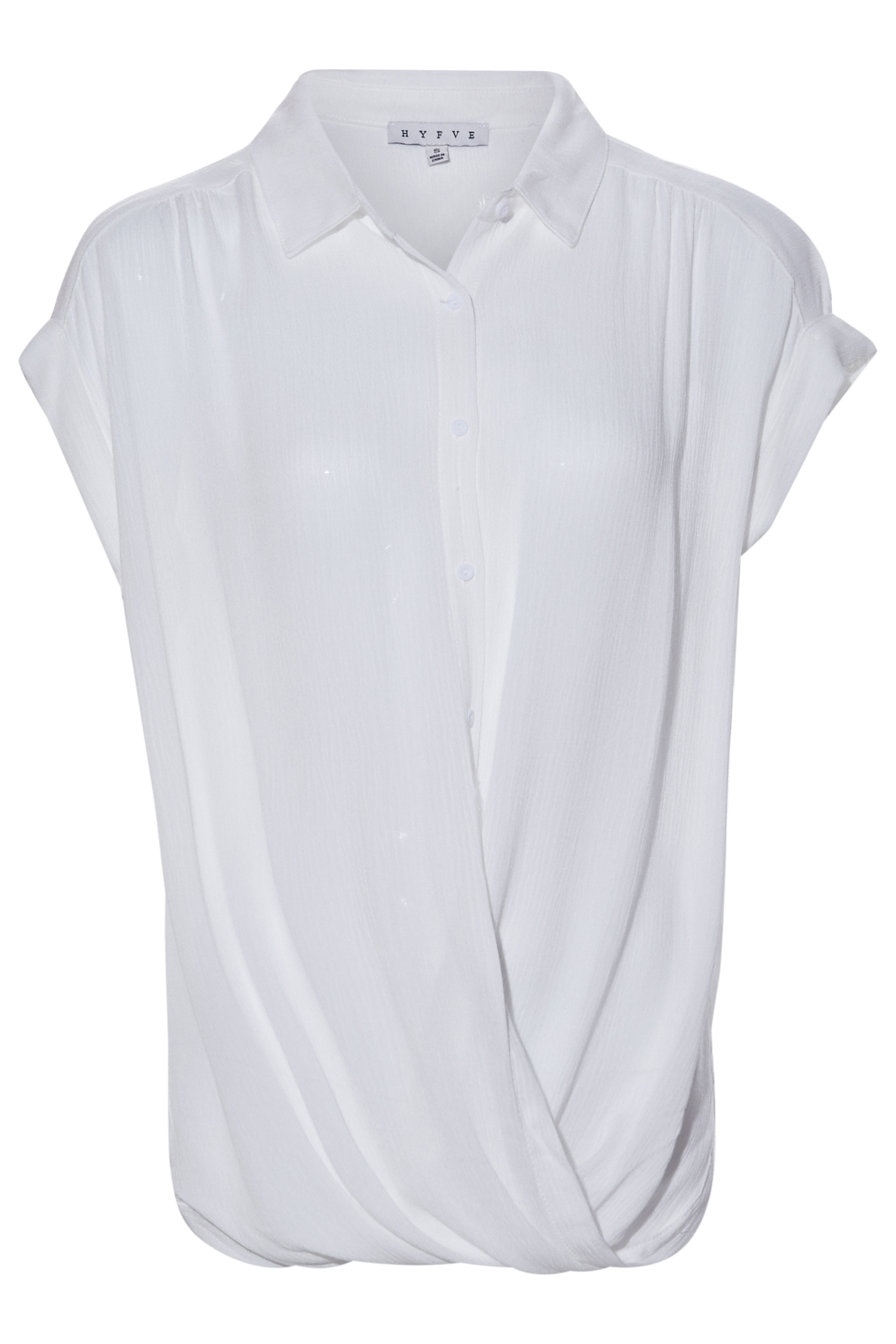Front Drape Detail Button Up