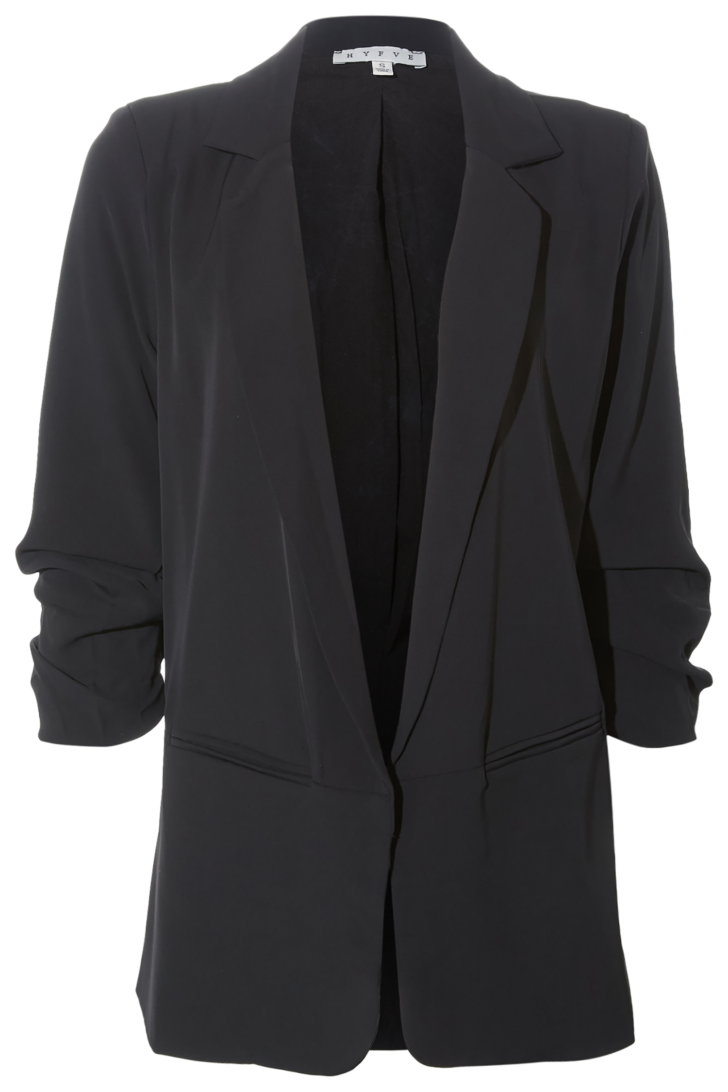Ruched Sleeve Blazer
