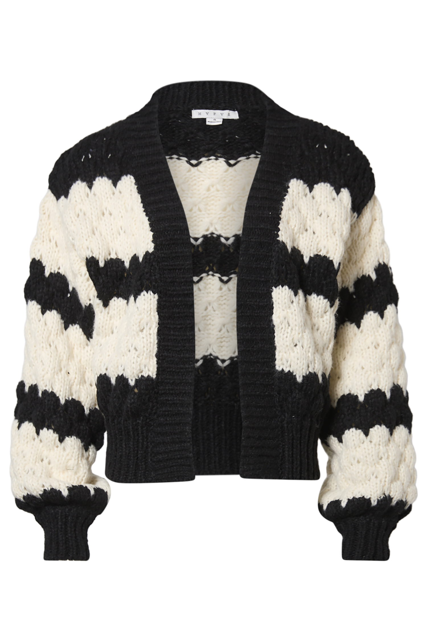 Scallop Striped Cardigan