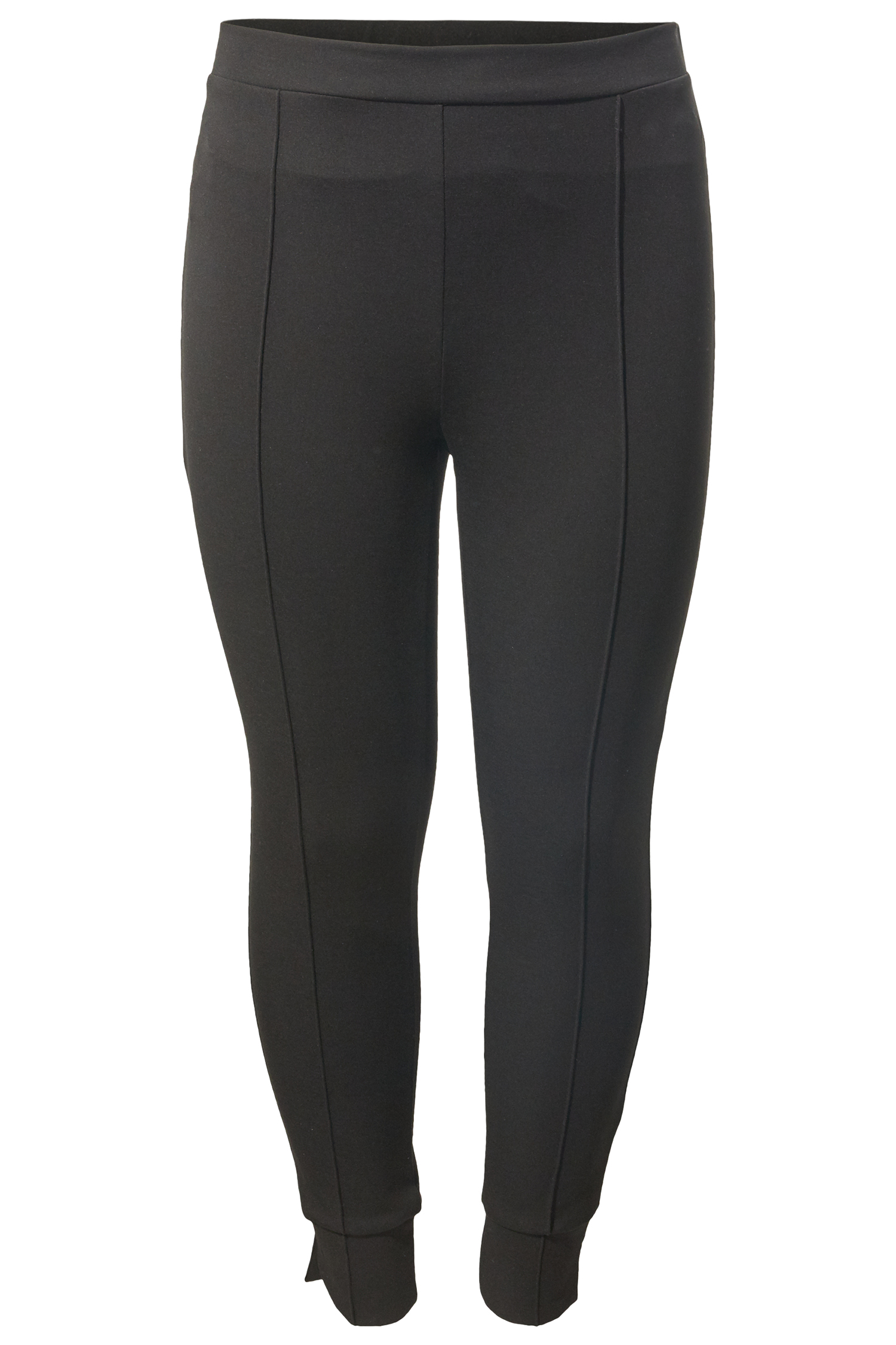 Elastic Waist Slitted Knit Pants