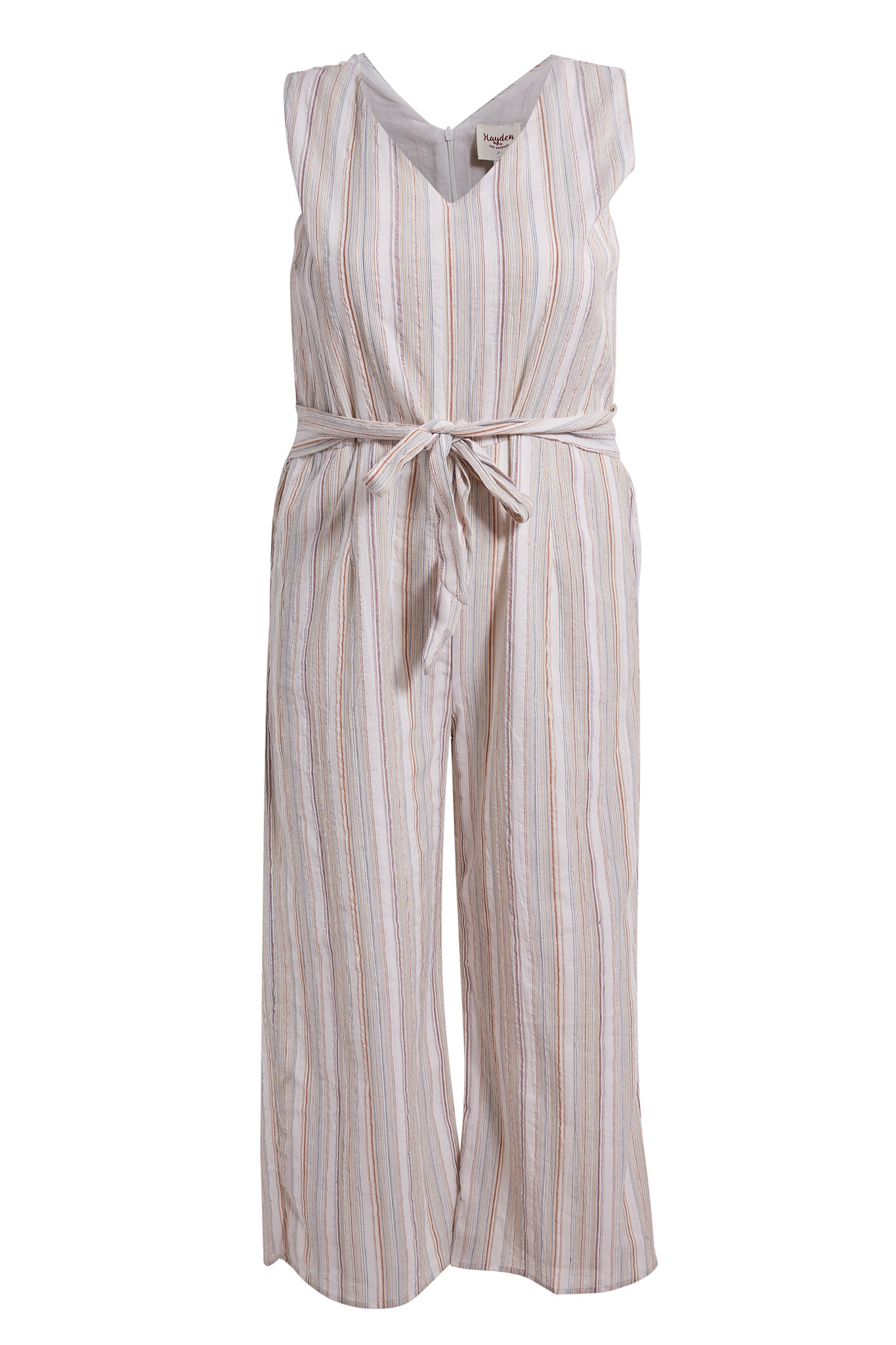 Stripe Belted Jumpsuit