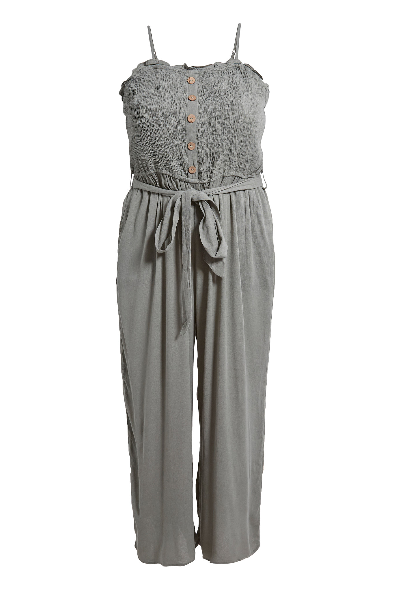 Sleeveless Textured Jumpsuit