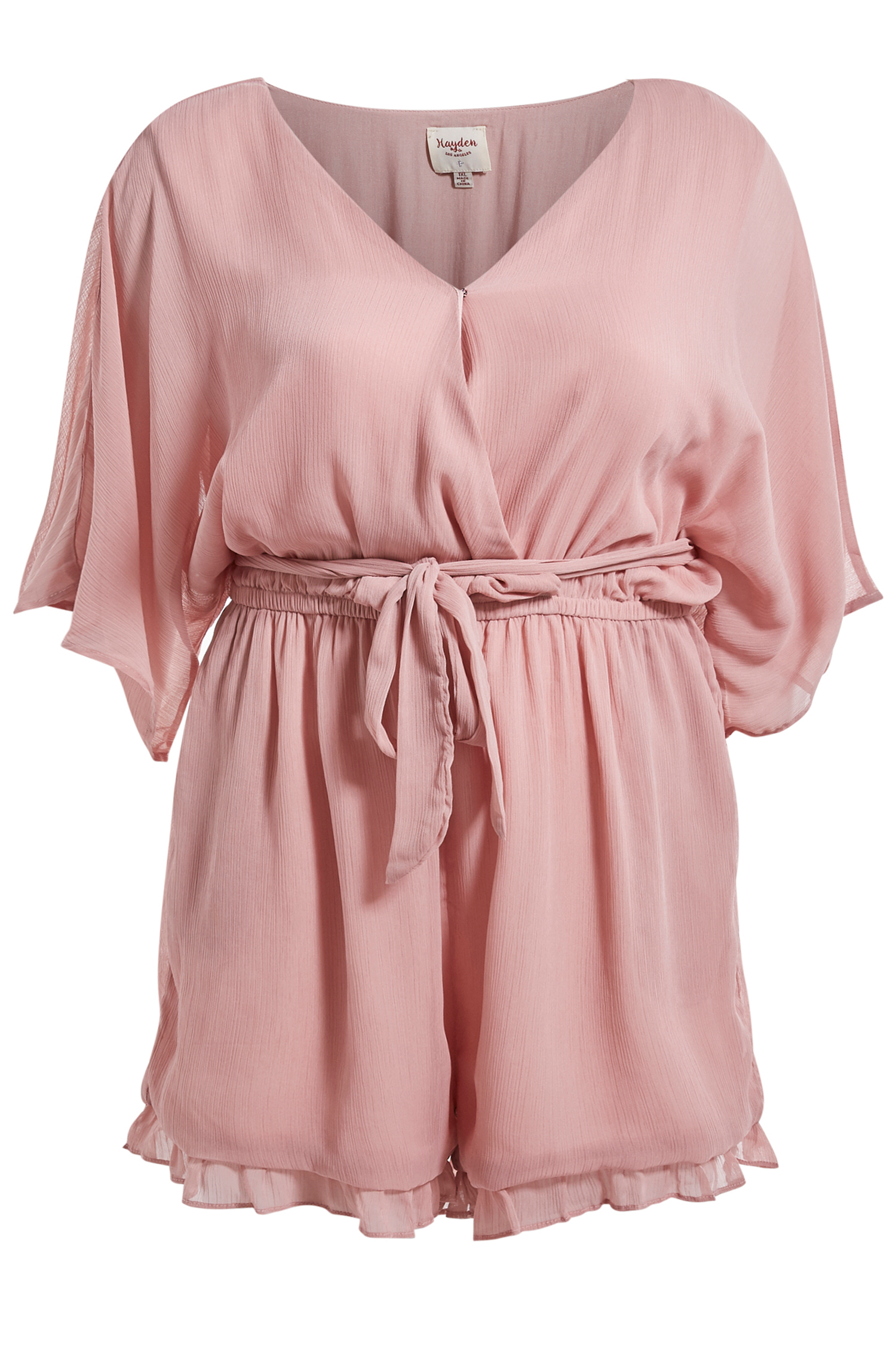 Short Sleeve Belted Romper