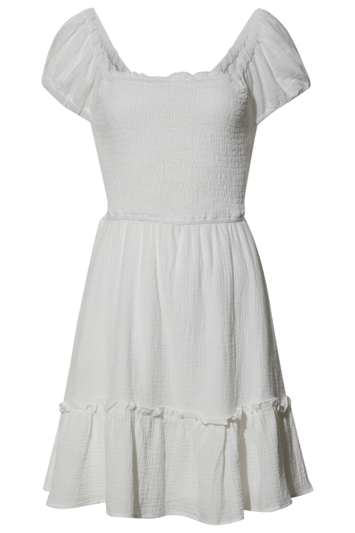 Puff Sleeve Smocked Dress