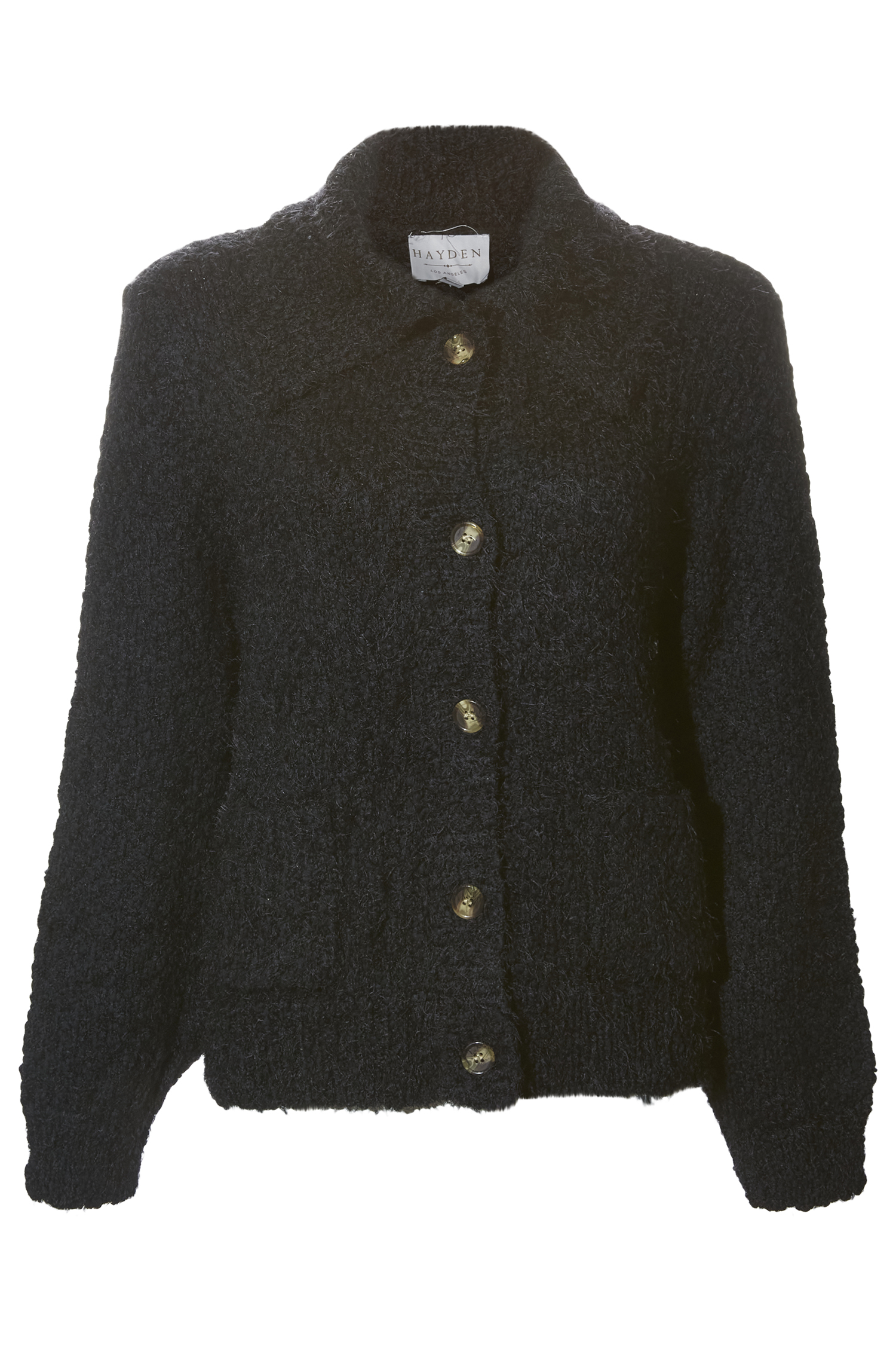Fuzzy Popcorn Button Up Cardigan