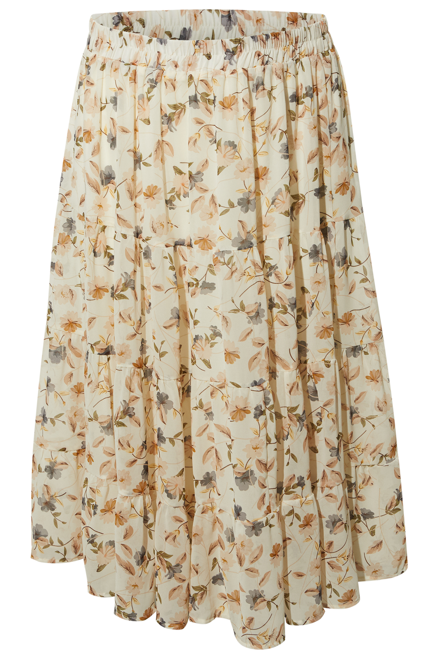 Tiered Floral Skirt