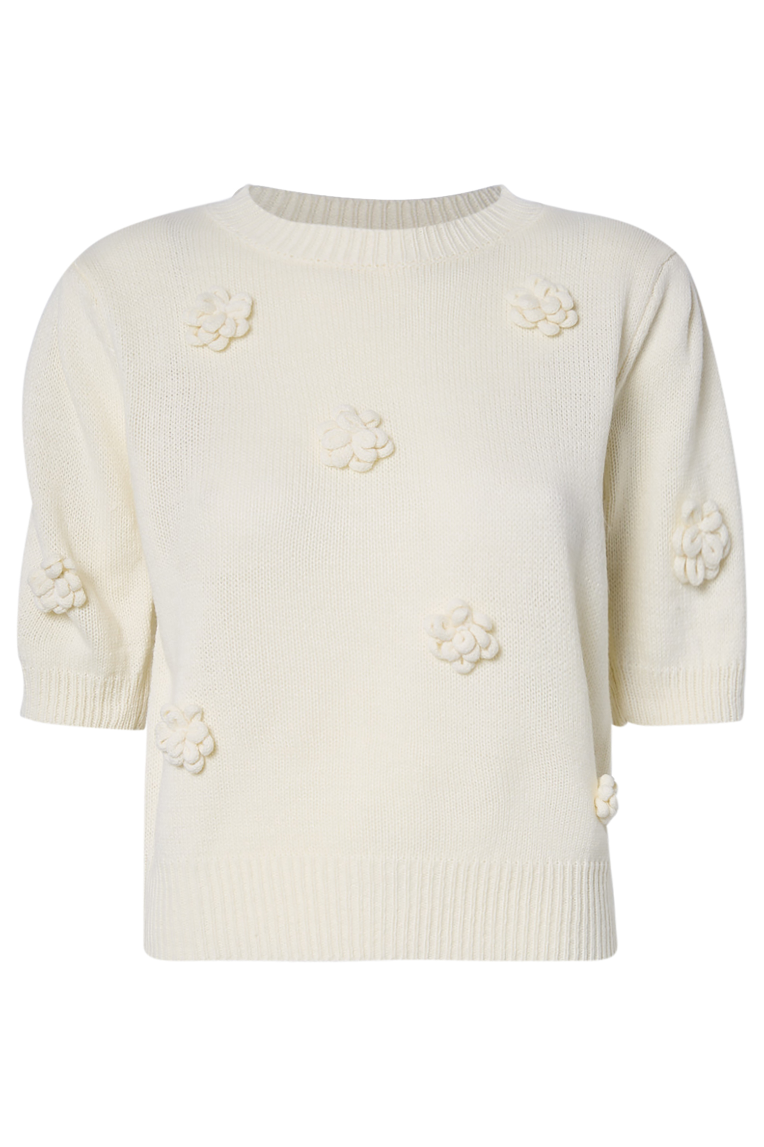 Floral Patch Sweater Top