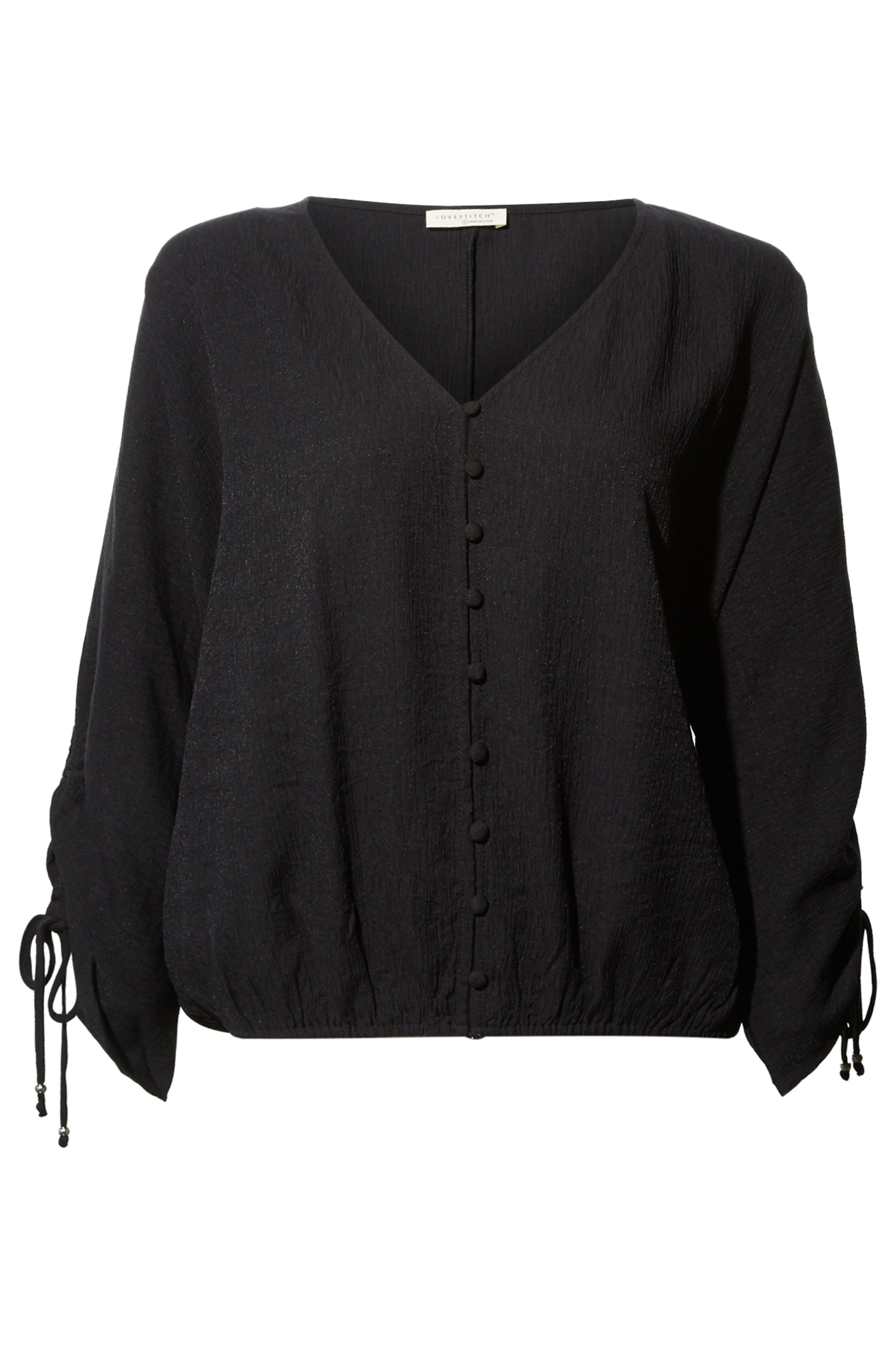 Ruched Sleeve Blouse