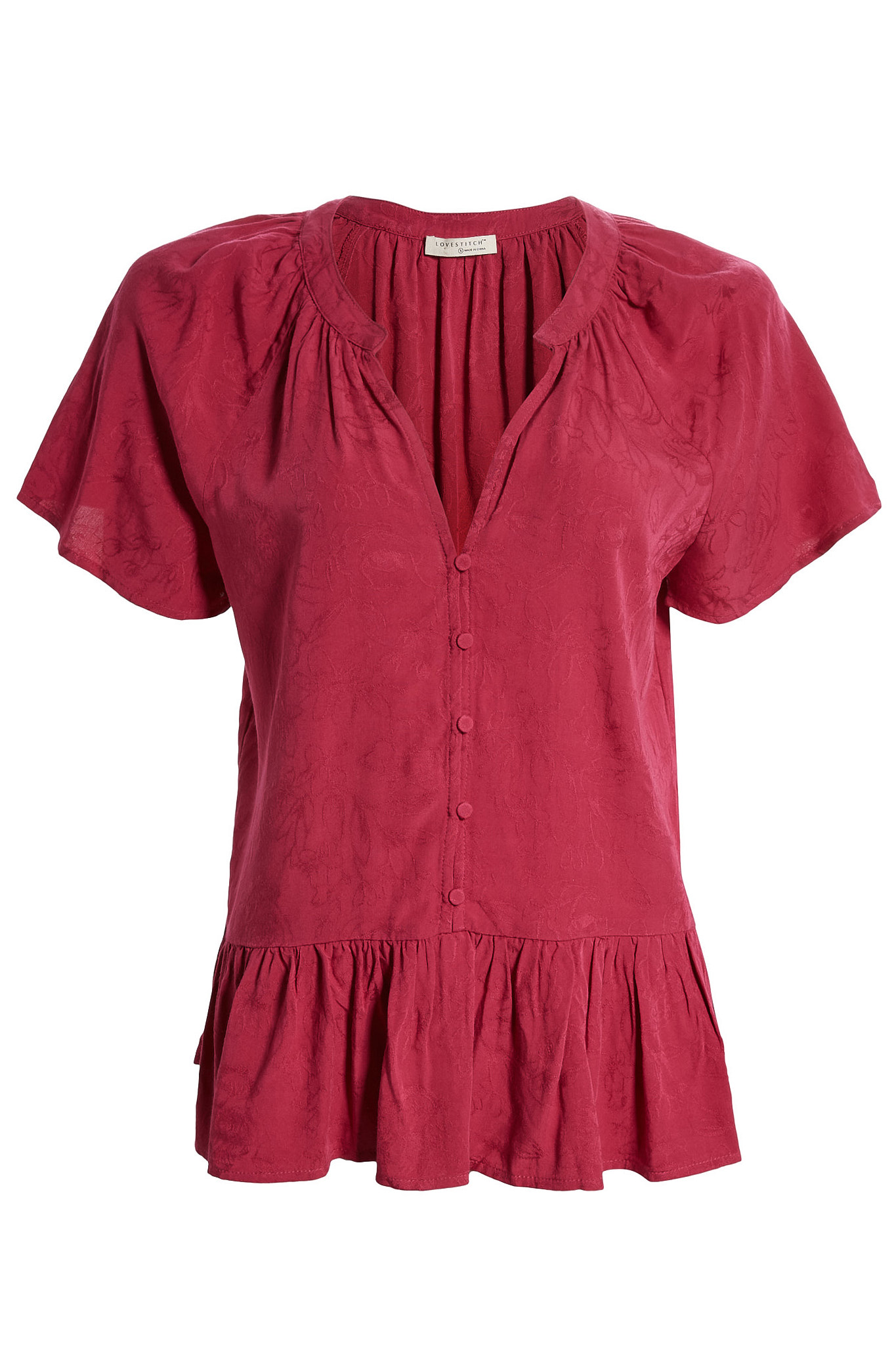 Peplum Short Sleeve Top