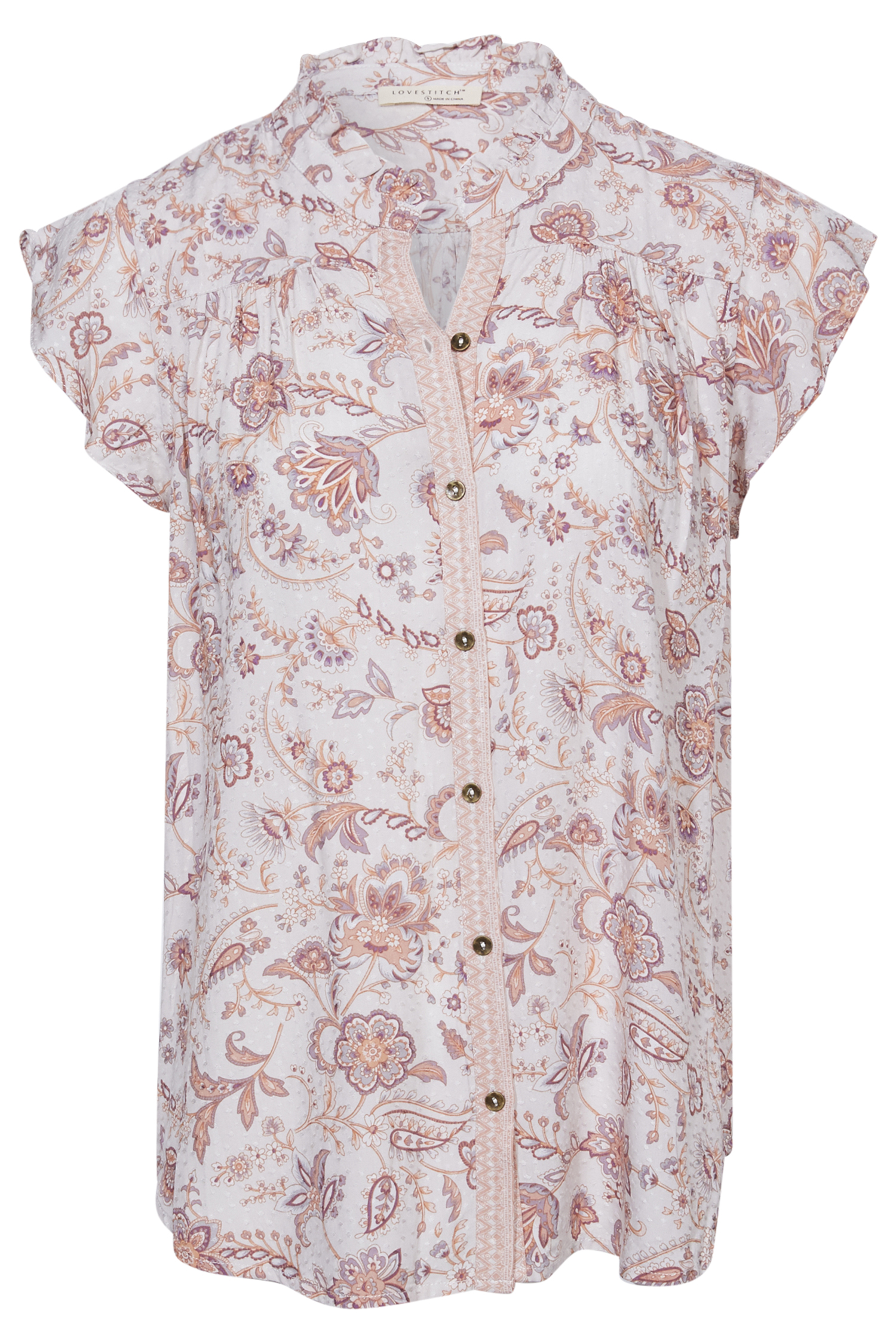Floral Button Front Blouse