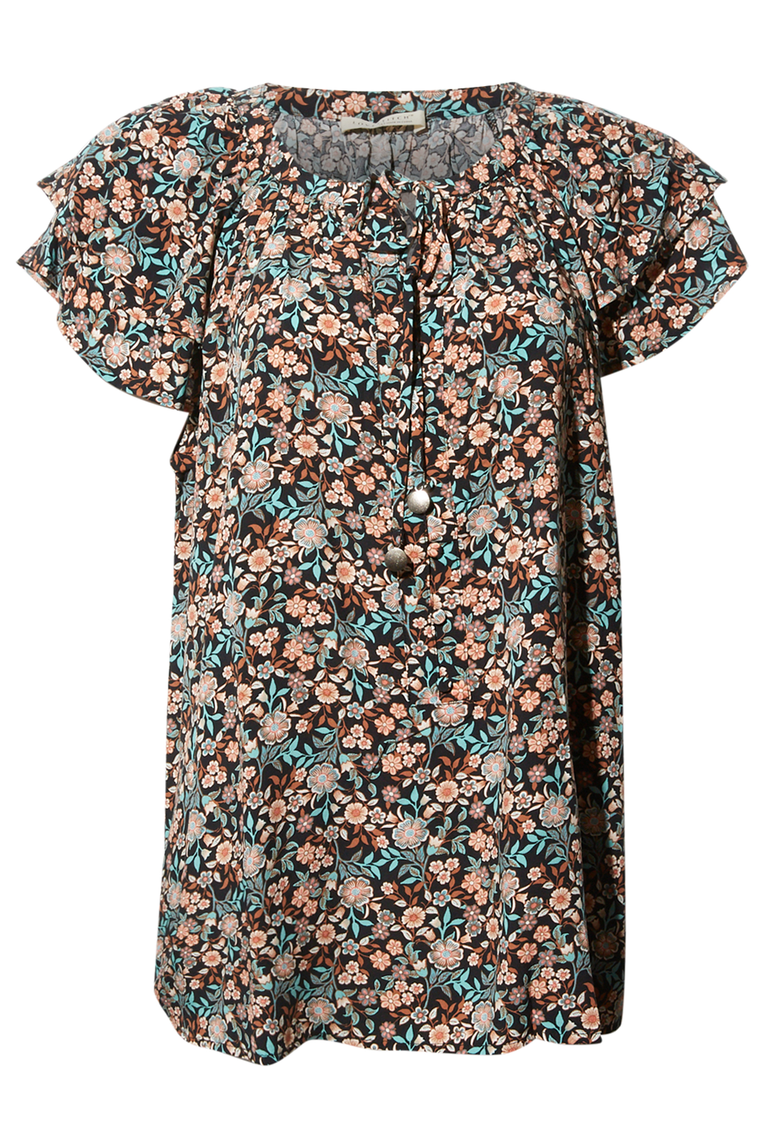 Floral Layered Sleeve Blouse