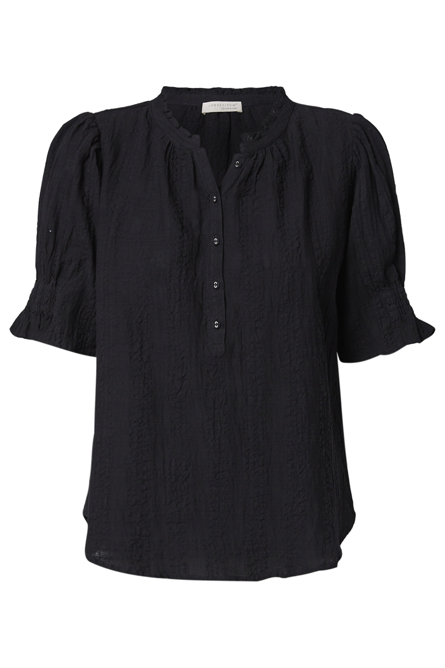 Puff Sleeve Ruffle Blouse