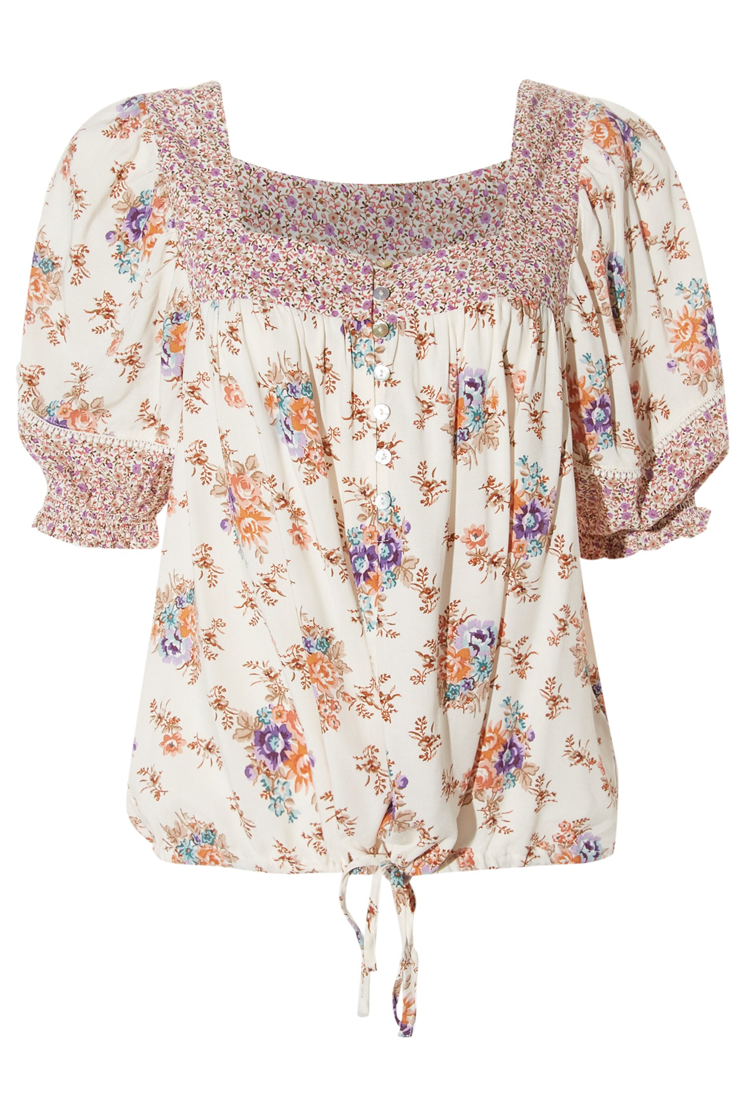 Floral Puff Sleeve Blouse