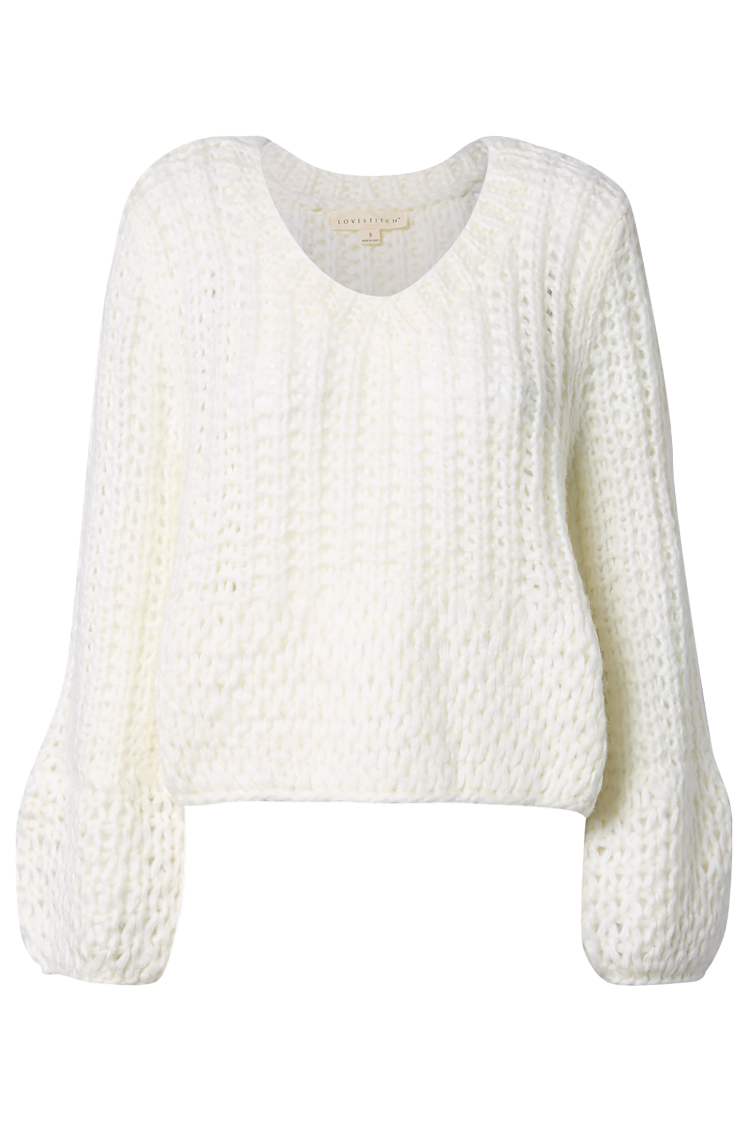 Knitted Balloon Sleeve Sweater
