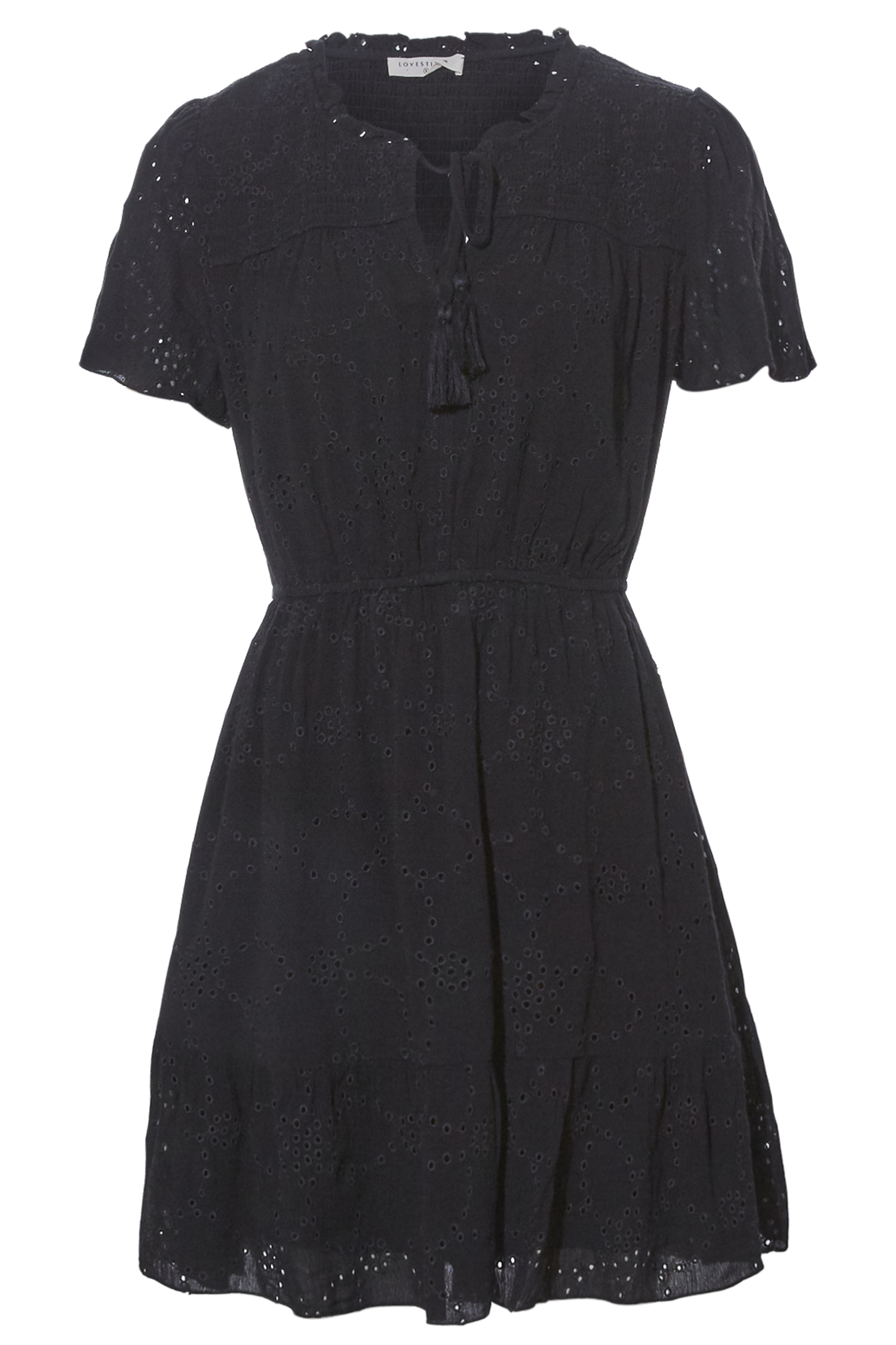 Flutter Short Sleeve Mini Dress