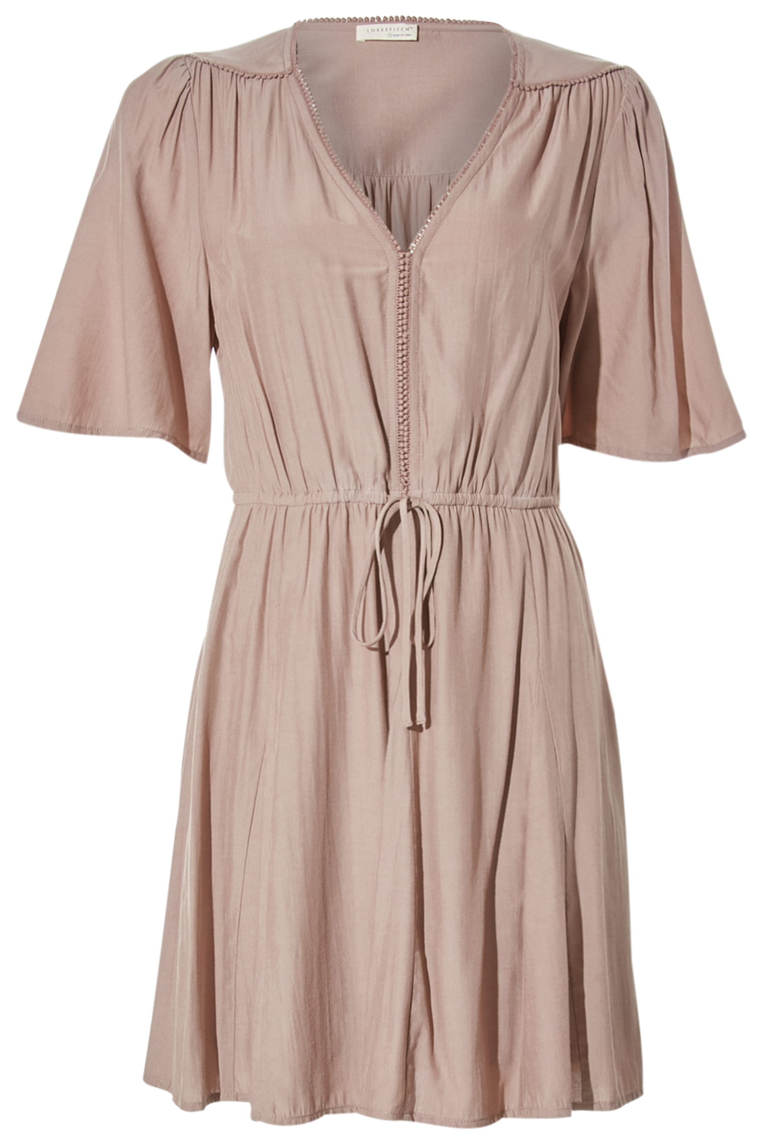 Short Flutter Sleeve Mini Dress