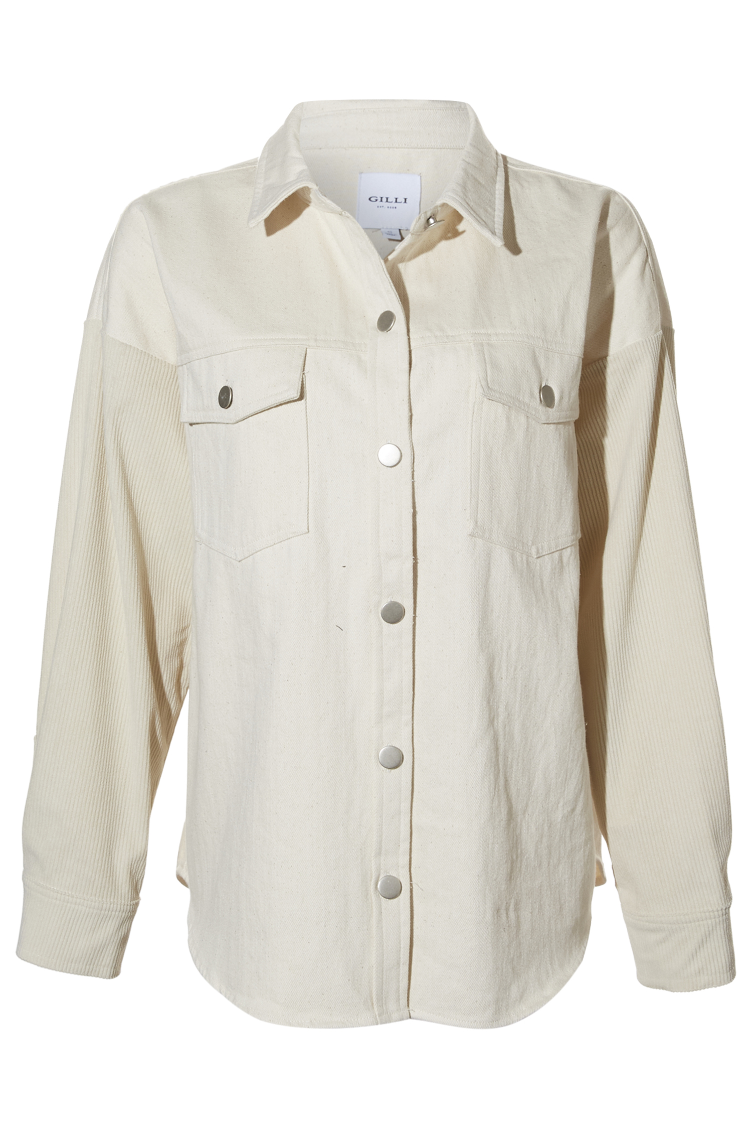 Contrast Sleeve Shacket