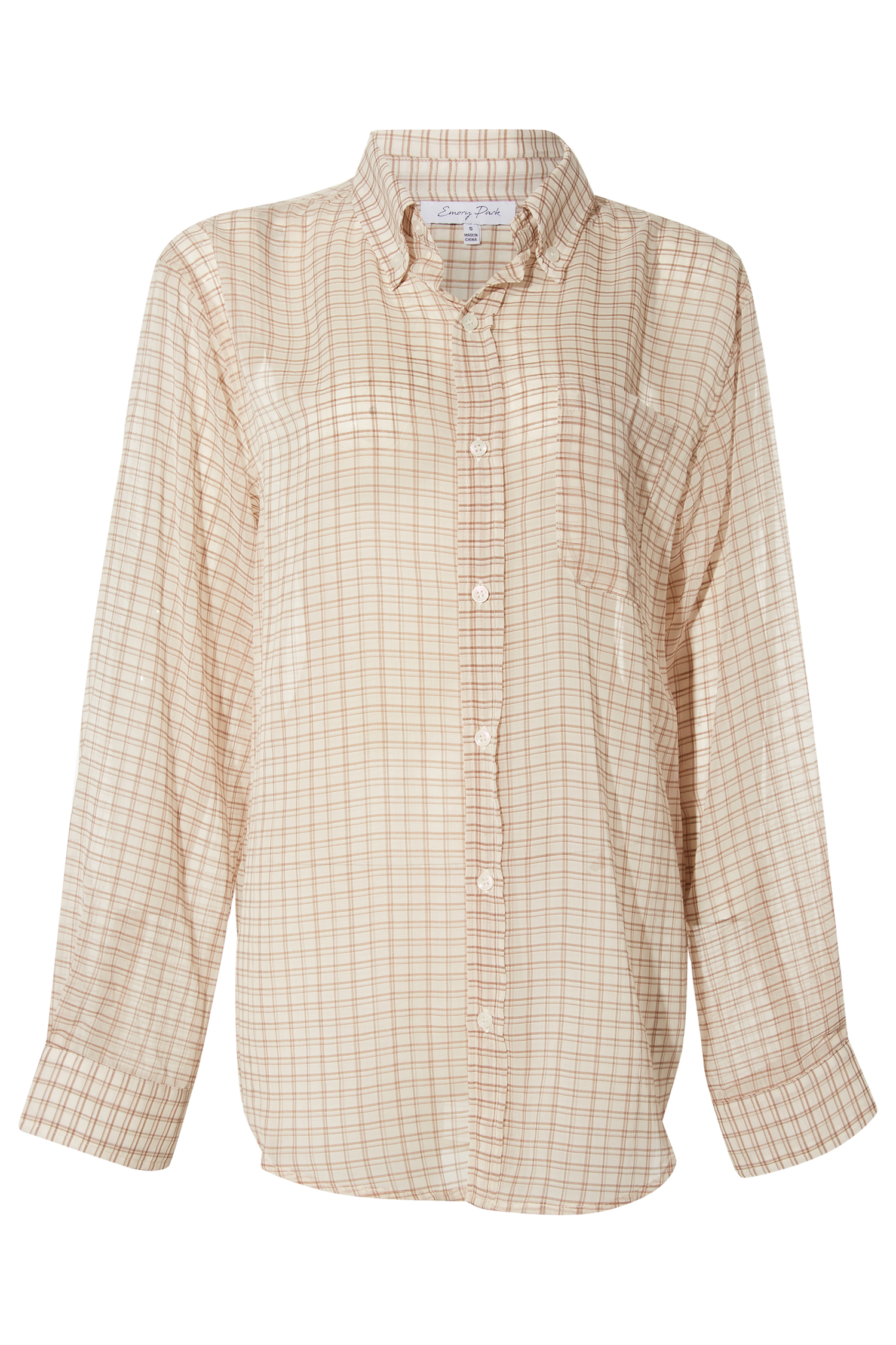 Oversized Long Sleeve Woven Top