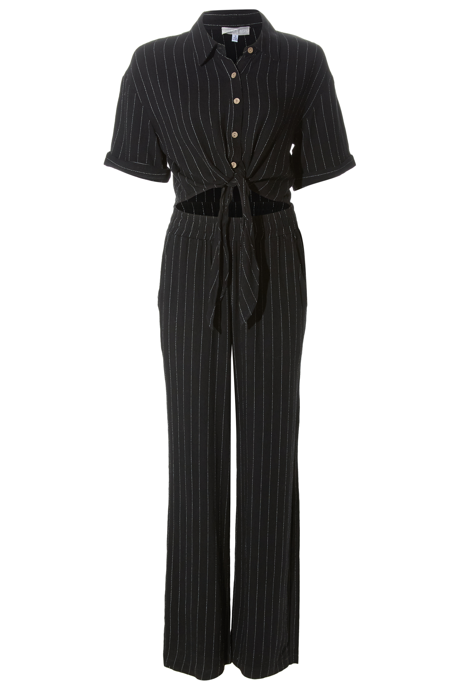 Stripe Button Up and Trouser Set