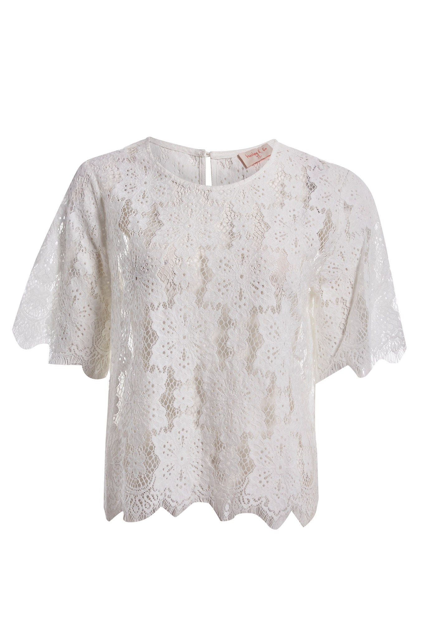 Floral Pattern Crochet Knit Top