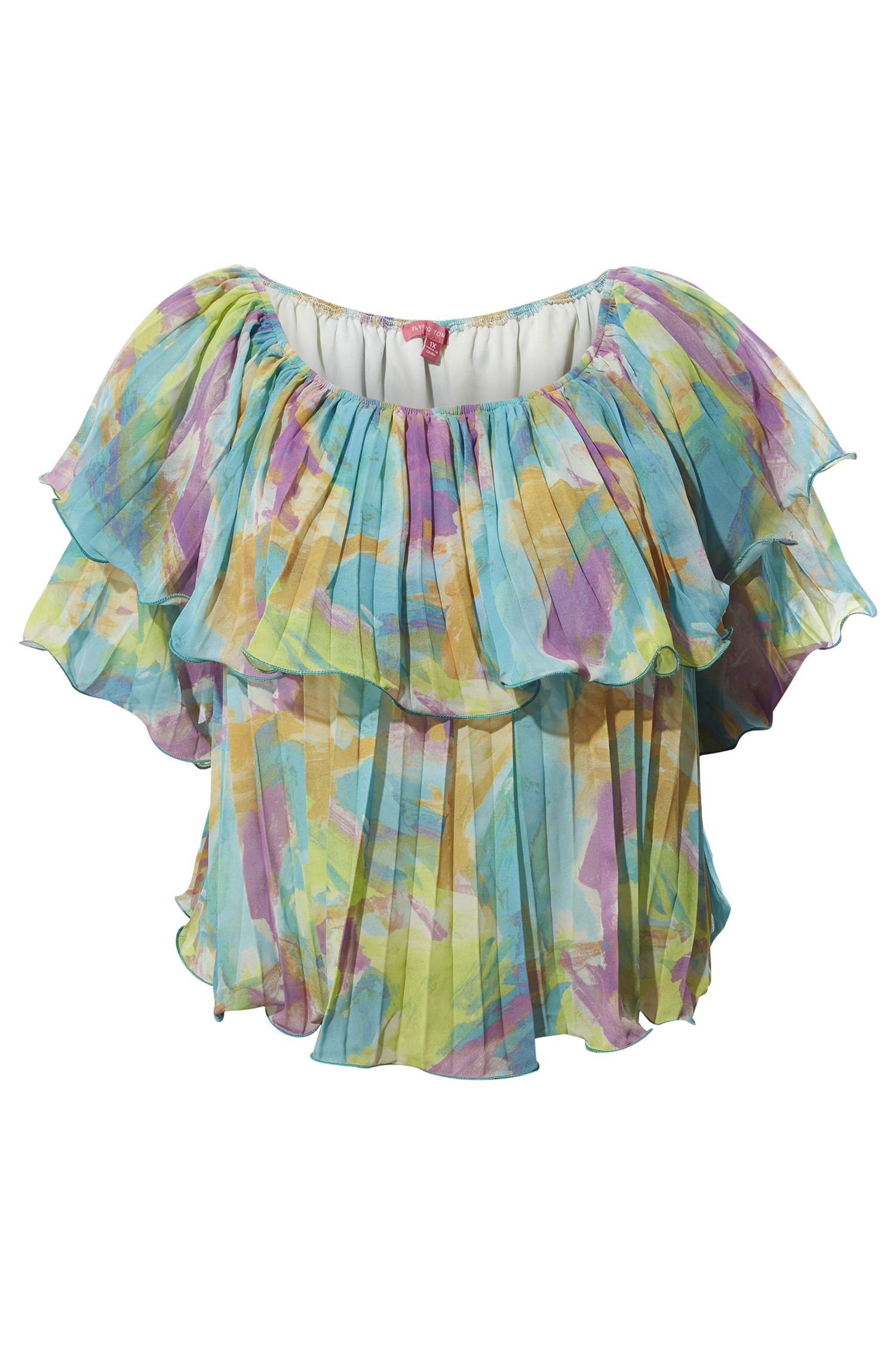 Pleated Multicolor Blouse