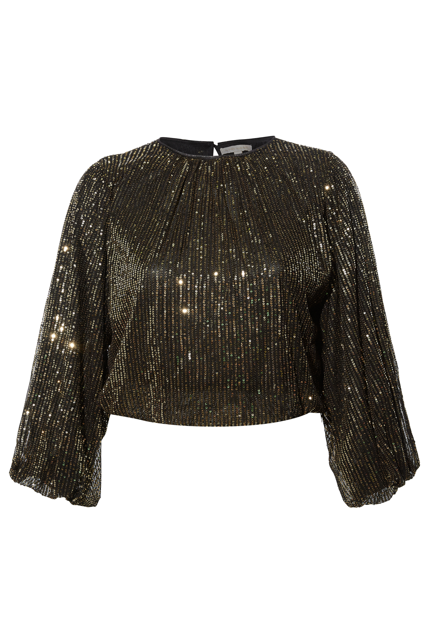 Balloon Long Sleeve Sequin Top