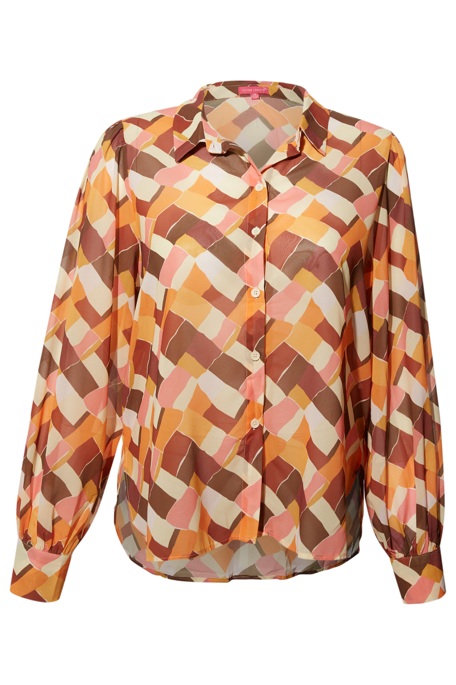 Button Front Multi Color Shirt