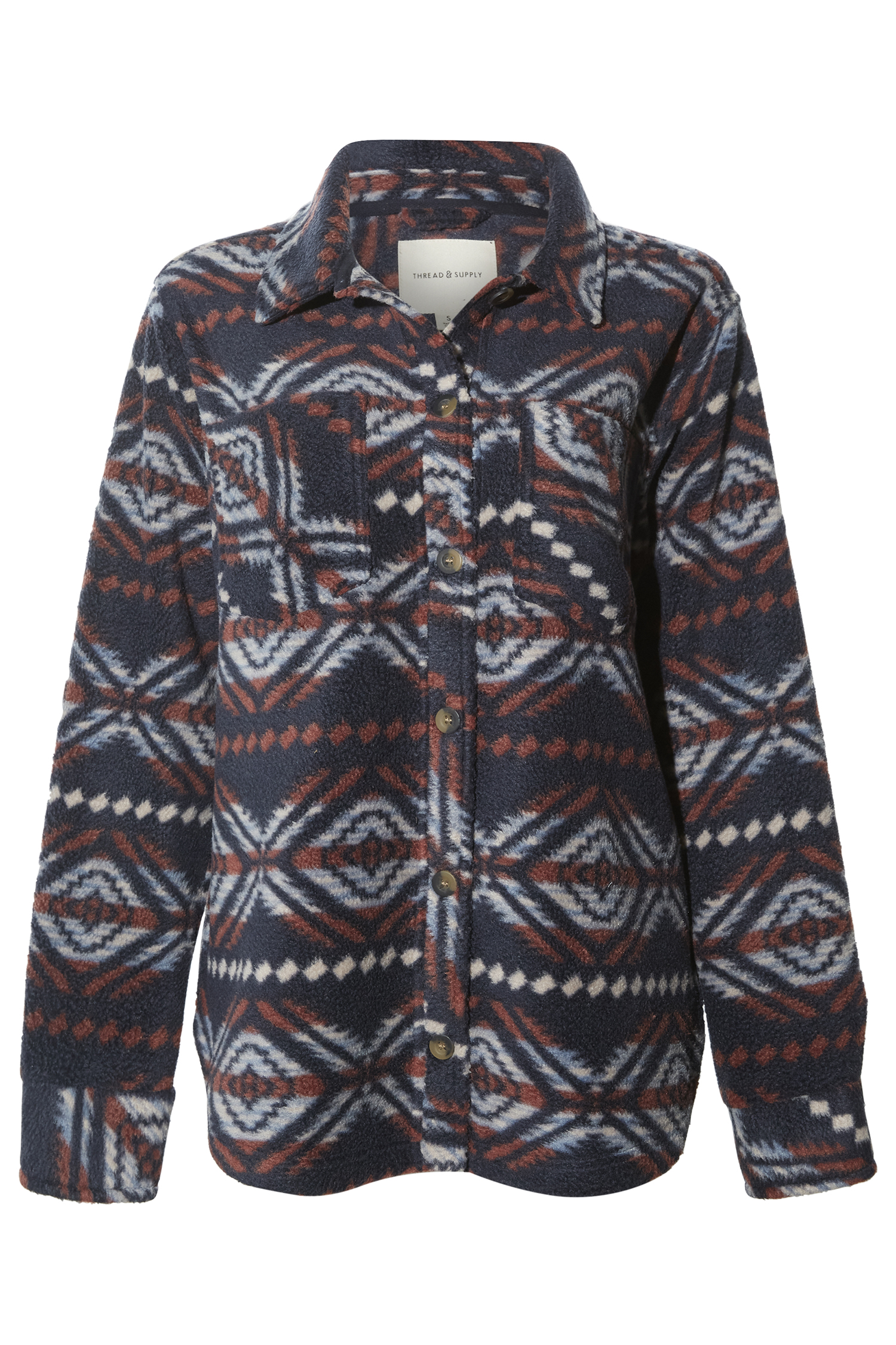 Thread & Supply Printed Button Up Jacket