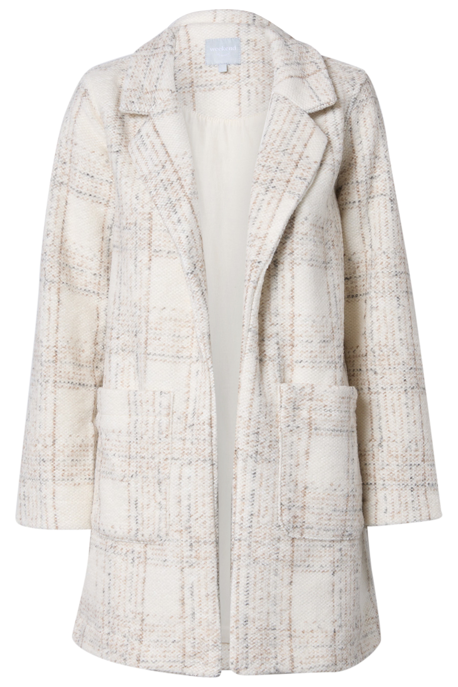 Long Sleeve Plaid Coat