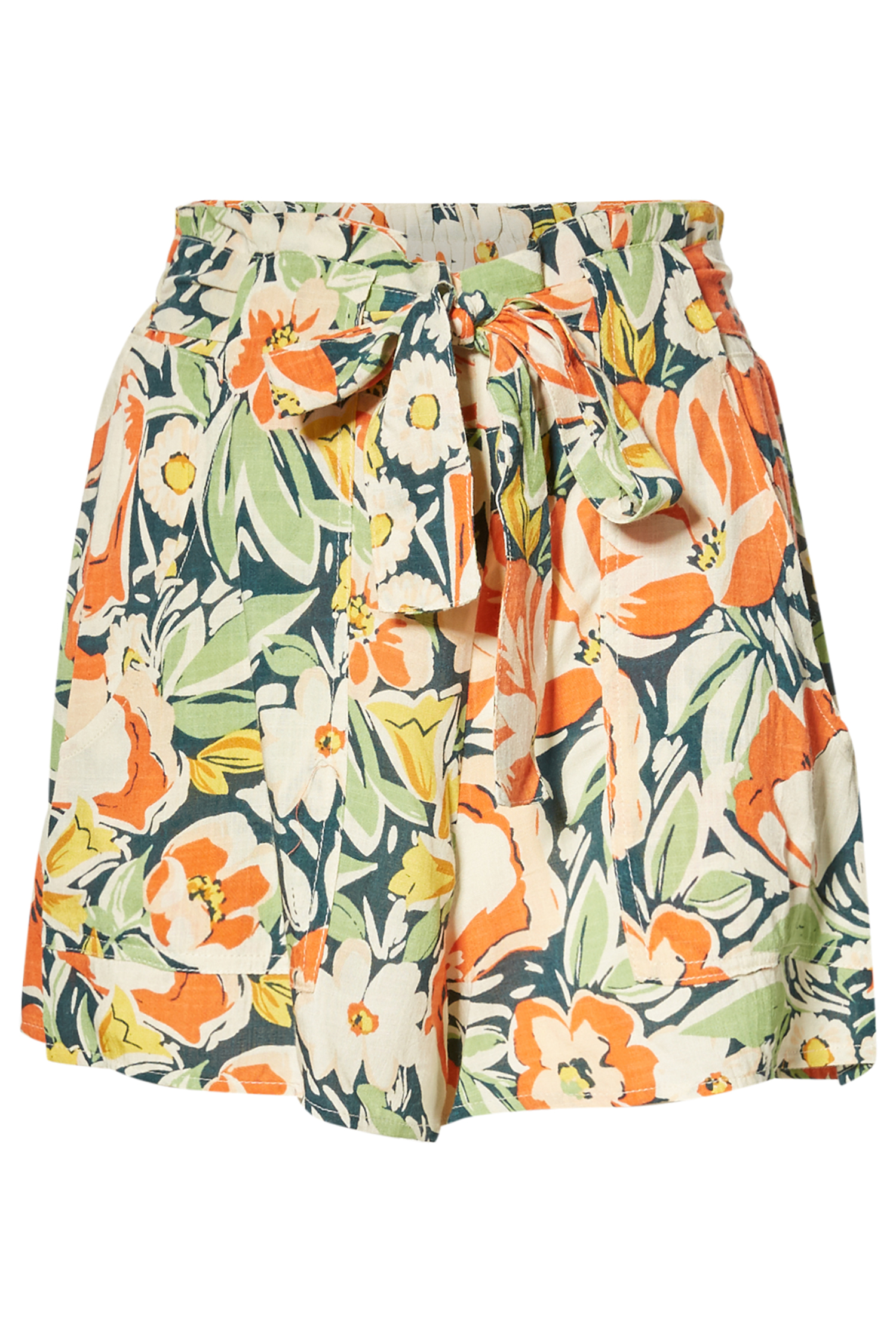 Tie Waist Floral Short