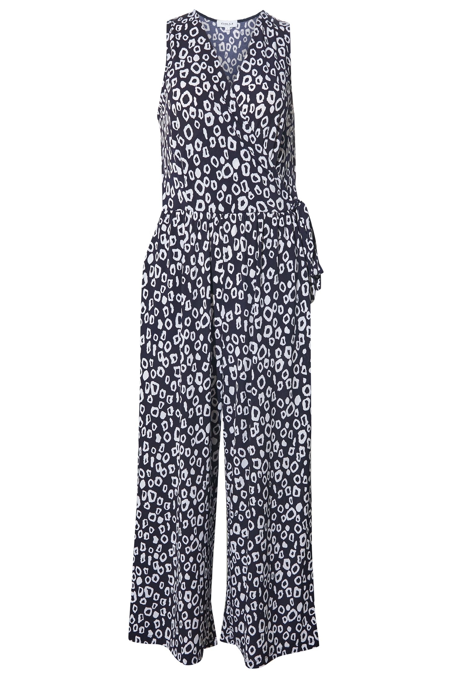 Surplice Side Tie Cropped Jumpsuit